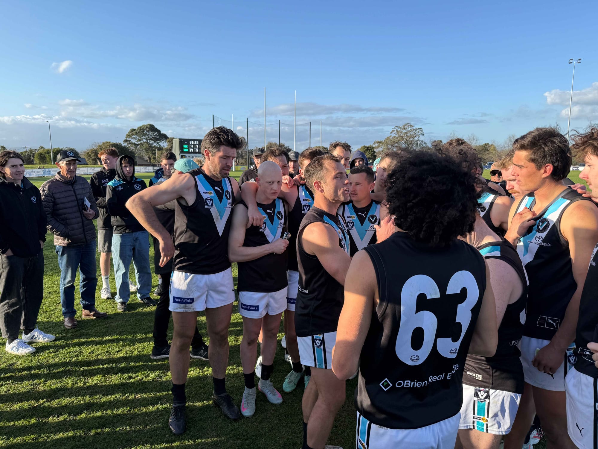 There’s to be “no rolling of the dice” said Wonthaggi coach Jarryd Blair as he addressed his players, leading by more than 10 goals, at the last change, reinforcing the jobs given to Jaxon Williams and Shannon Bray in defence and the leadership of onballers Ryan Sparkes and Anthony Anastasio.