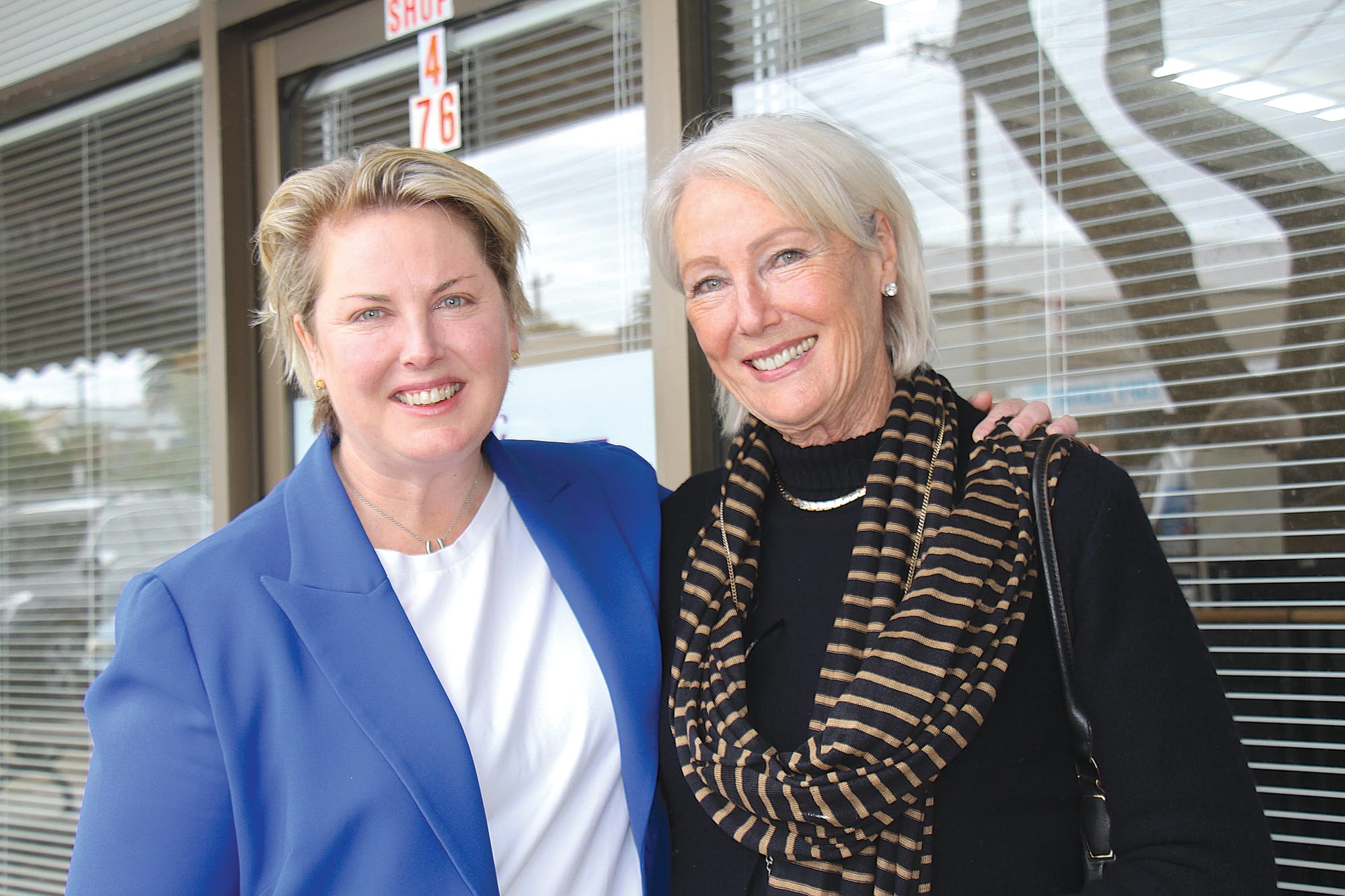 Monash MP Mary Aldred with her mother Margaret at the declaration of the poll at the AEC in Warragul. B71_2225