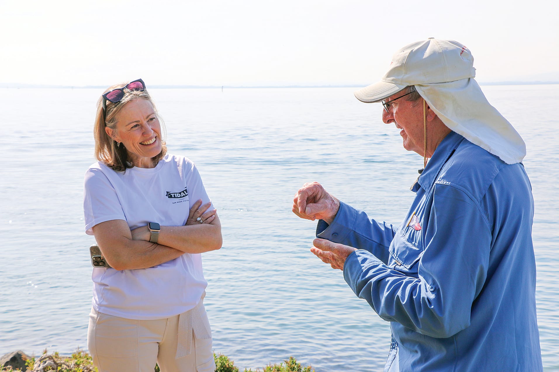 Alen Garrett spoke with Mayor Rochelle Halstead noting the success of the Sailability programs run in conjunction with Newhaven Yacht Squadron and GippSport. C23_1325