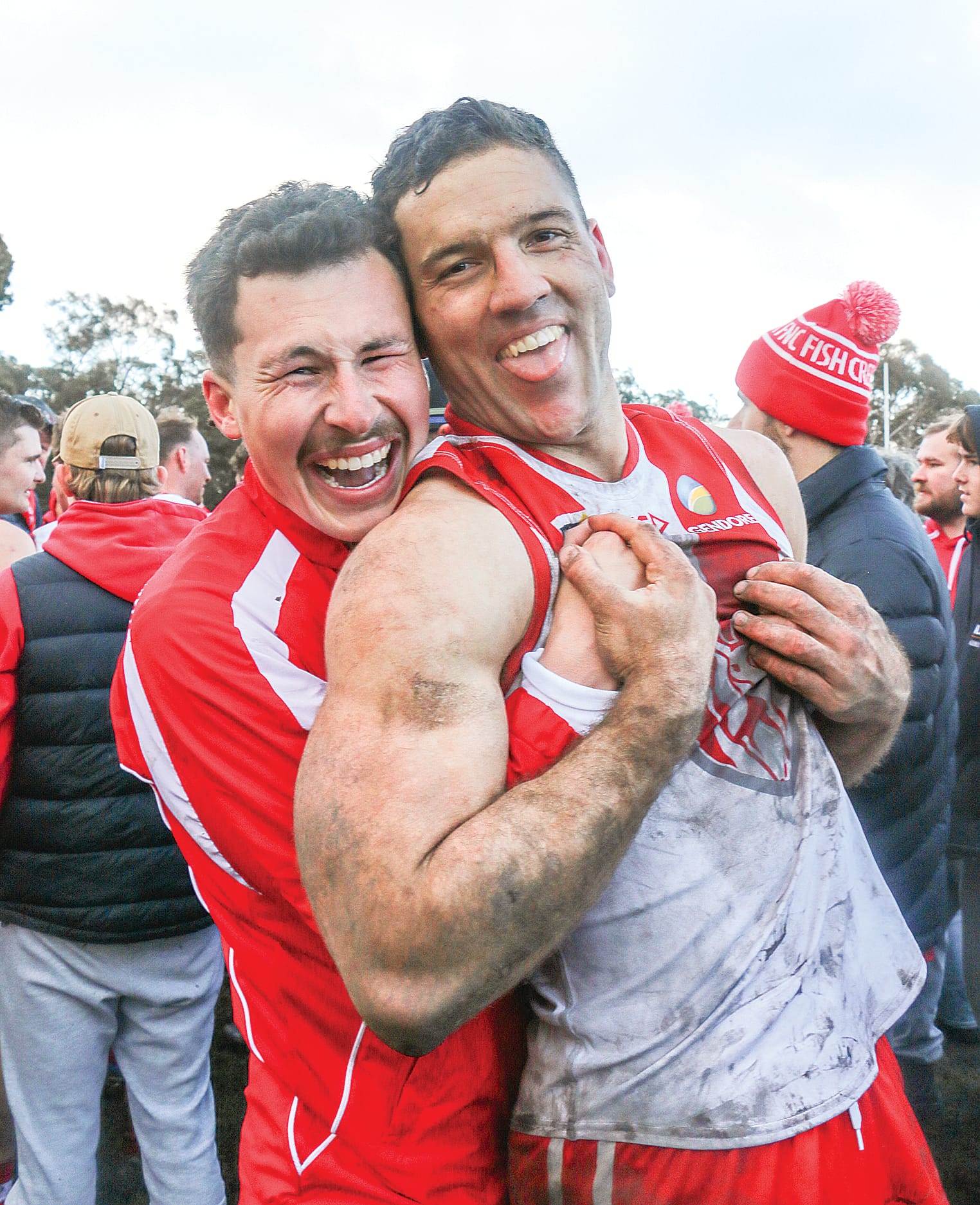 William Brydon and Roland De Biase were thrilled to see Fish Creek bring home the win. Tk49_3824