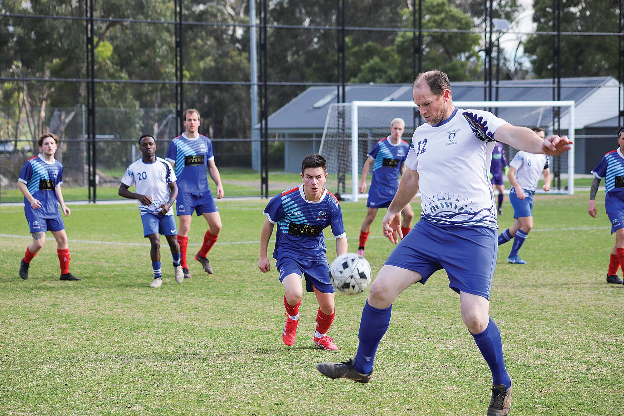 Leongatha forward and semi-final goal scorer Noel O’Donnell takes possession of the ball. 