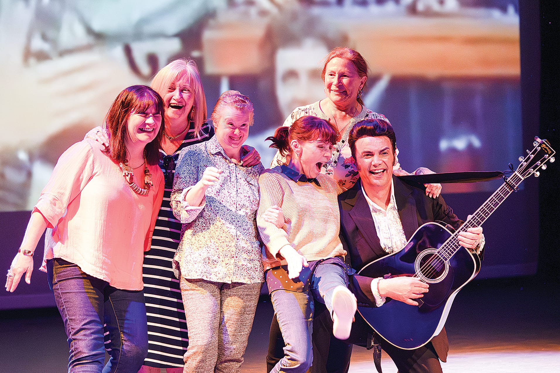 Lucky members of the sold-out audience were invited onstage to Get Rhythm during the Johnny Cash and June Carter Show.