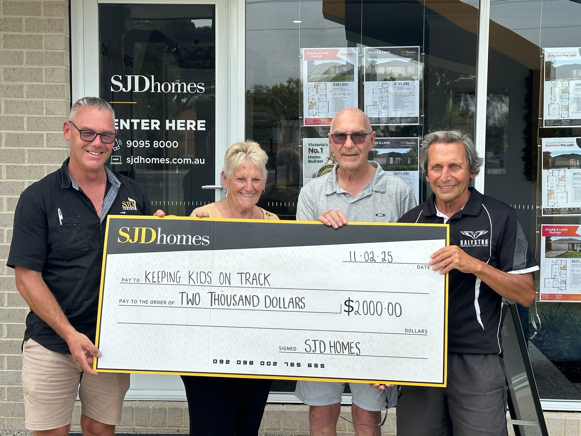 SJD Homes donates to Deb Rielly Run for the Kids - on this Sunday