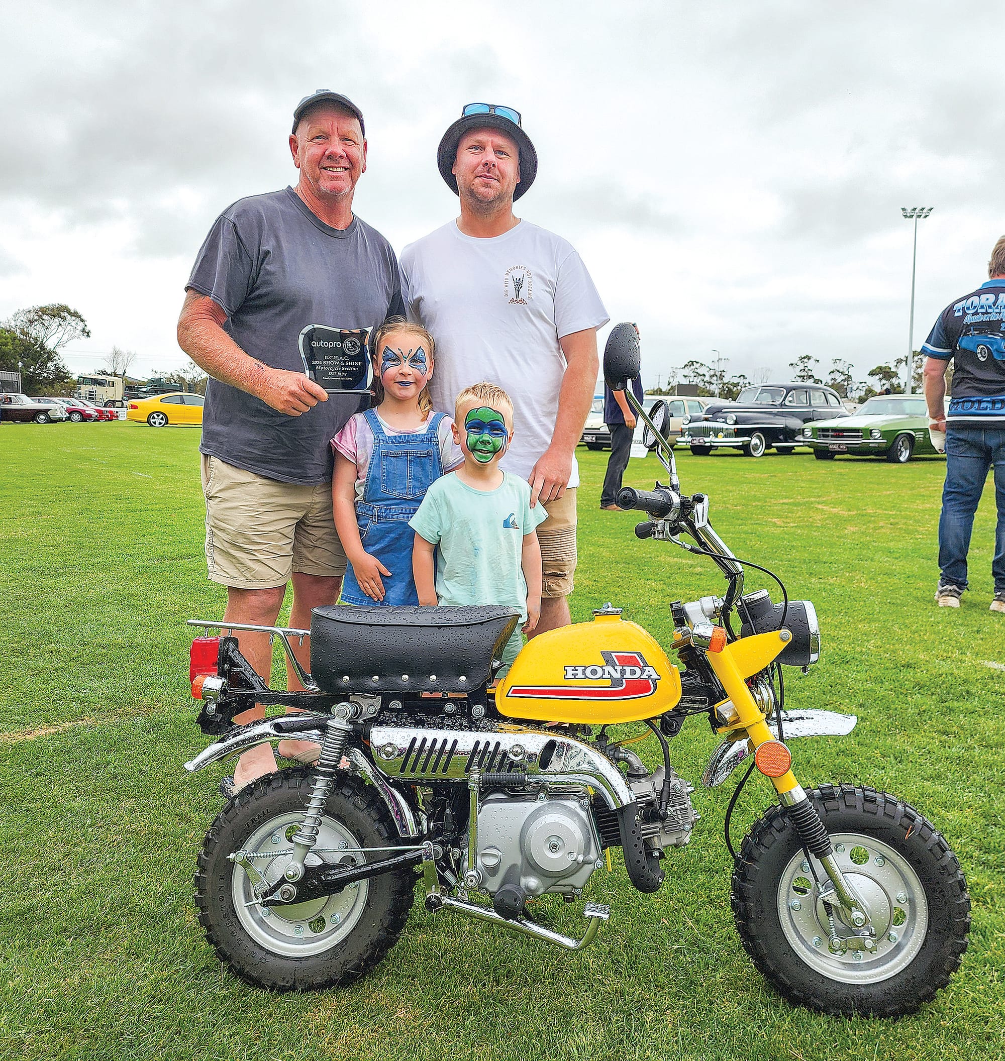 Robert Thompson of Dalyston landed the Best Paint Motorcycle with his Honda 50.
