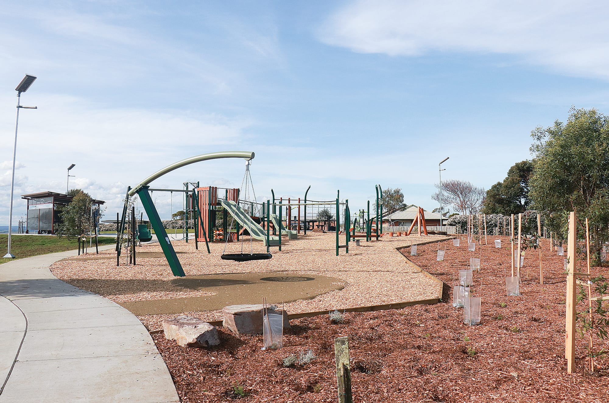 The new Anderson Street Reserve connects the new San Remo subdivision with the town centre and is surrounded by with panoramic views of Bass Strait and Western Port Bay. Z10_3324 