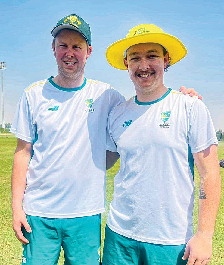 Gippsland duo Thomas Robertson and Callum Asbury represented Australia in the DICC T20 Champions Trophy in the UAE recently. 