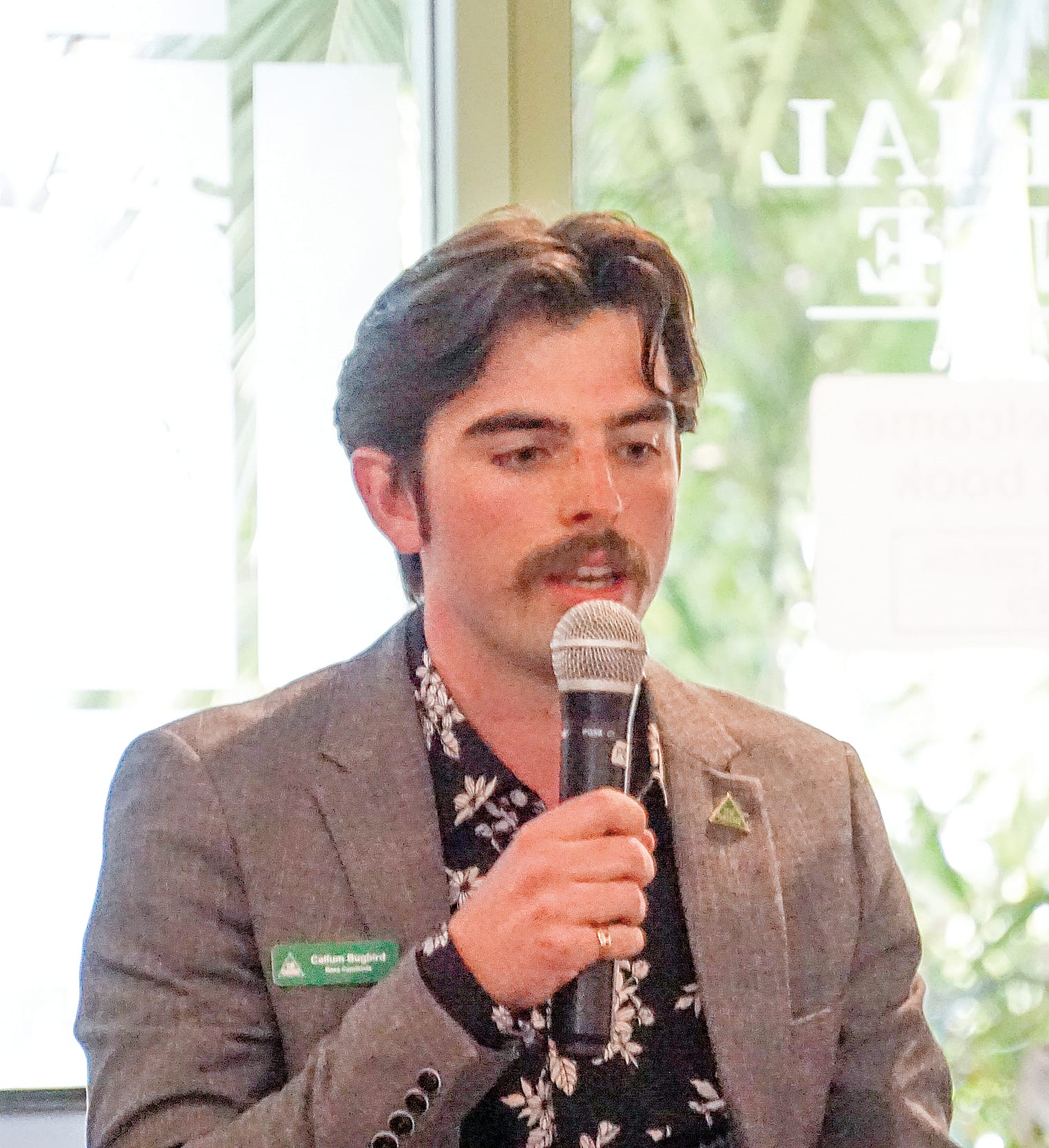 Greens candidate for Bass Callum Bugbird. 