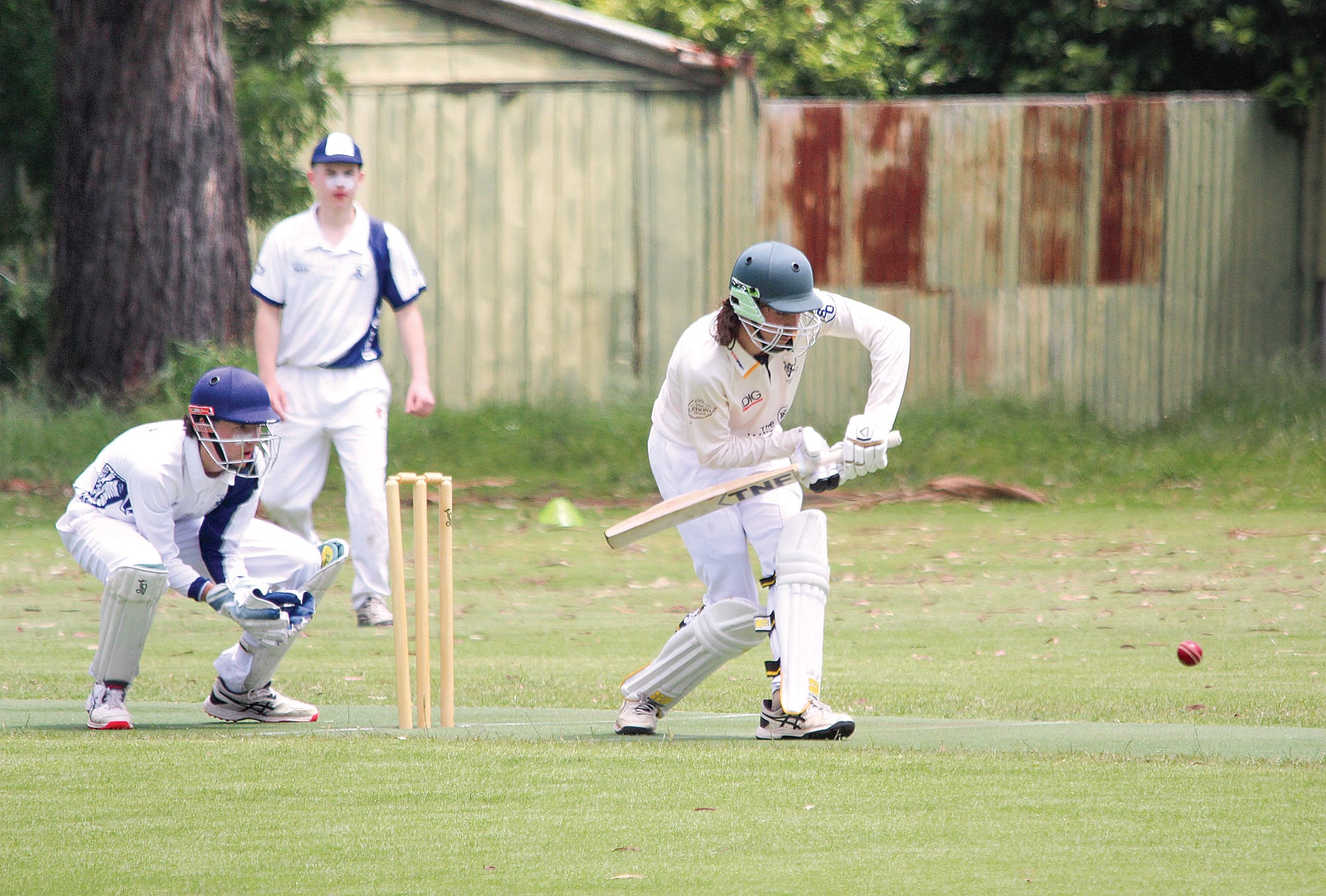 Club opener Harry West watches the ball closely in his side’s loss to Korumburra.