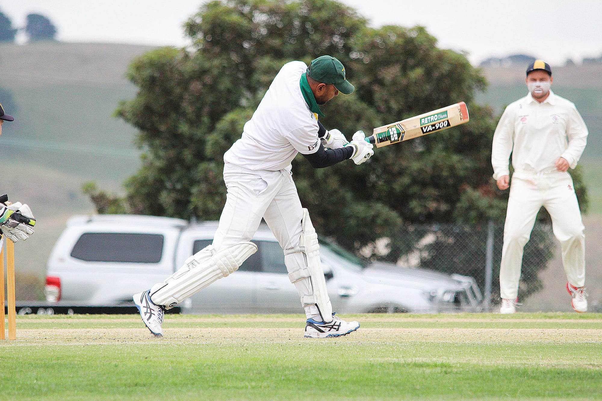 As he has all season long, Amila Ratnaike gave it everything for Leongatha, but his side came up short. B03_1323