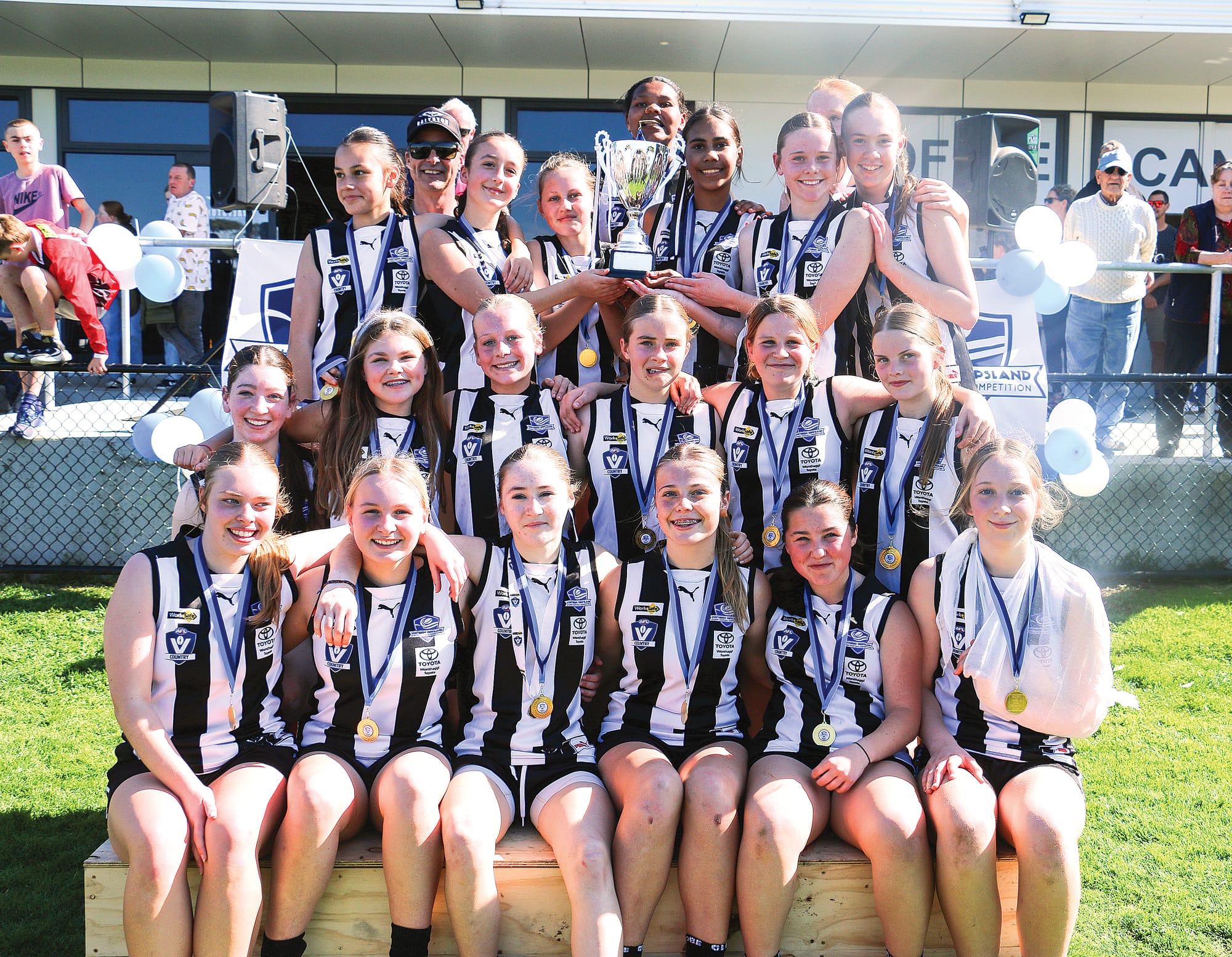 2024 U14 girls’ premiers Dalyston. 