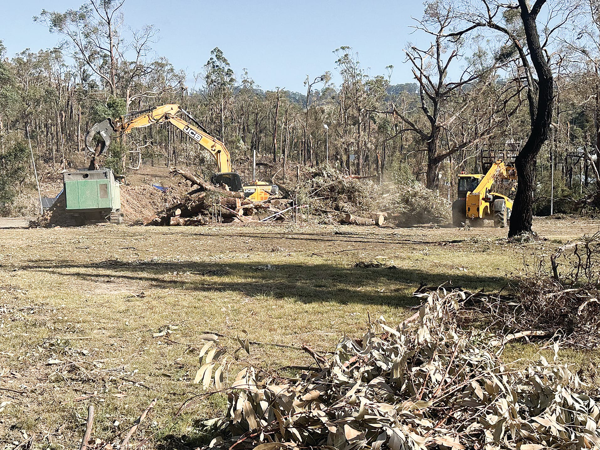 Mulching works are full steam ahead in the reserve next to the swimming pool. ob09_1024