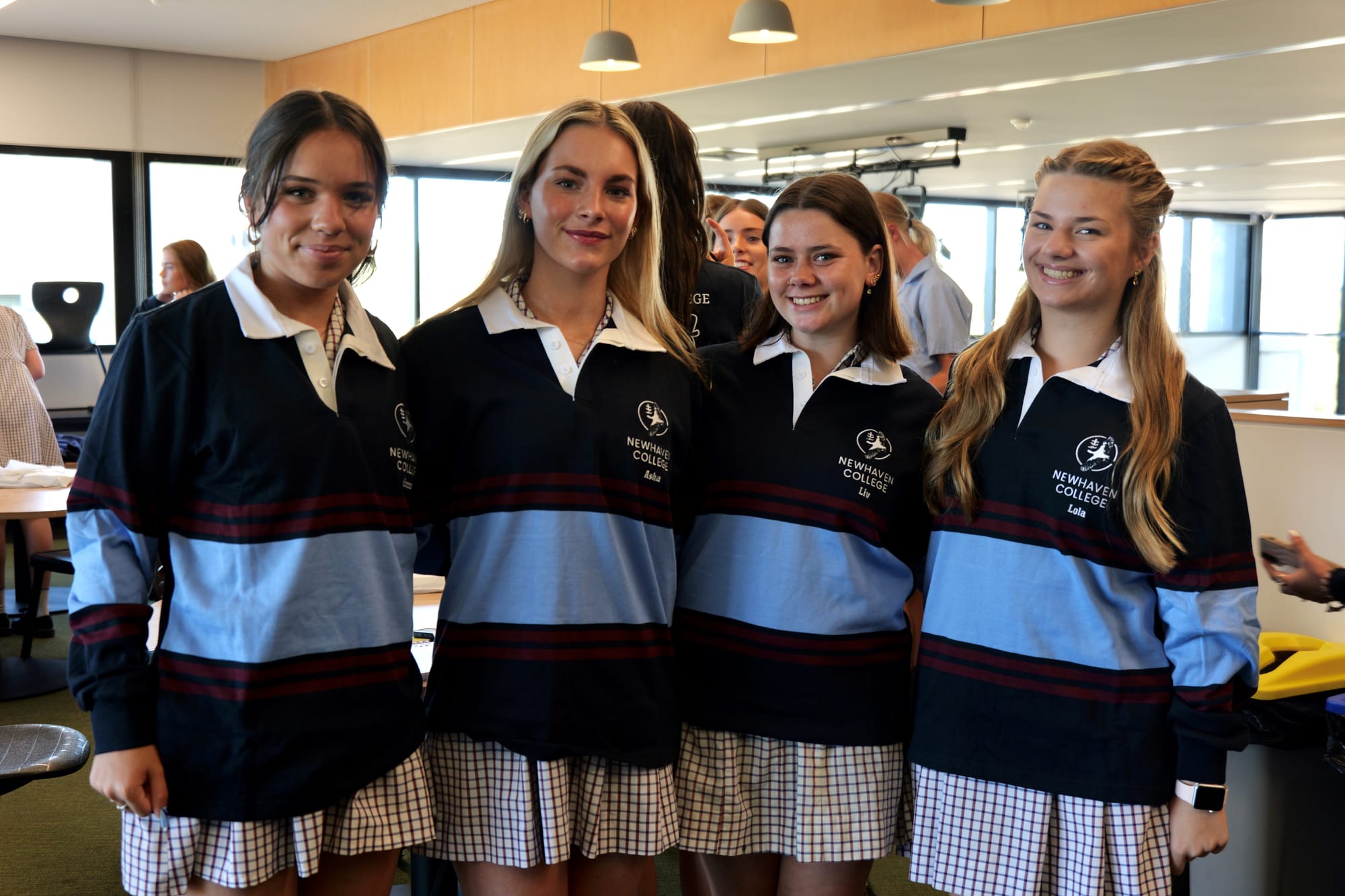 Year 12 students Sienna Bell, Asha Cripps, Olivia Helps and Lola Afford joined in on the Year 12 forum day and lunch on Friday. 