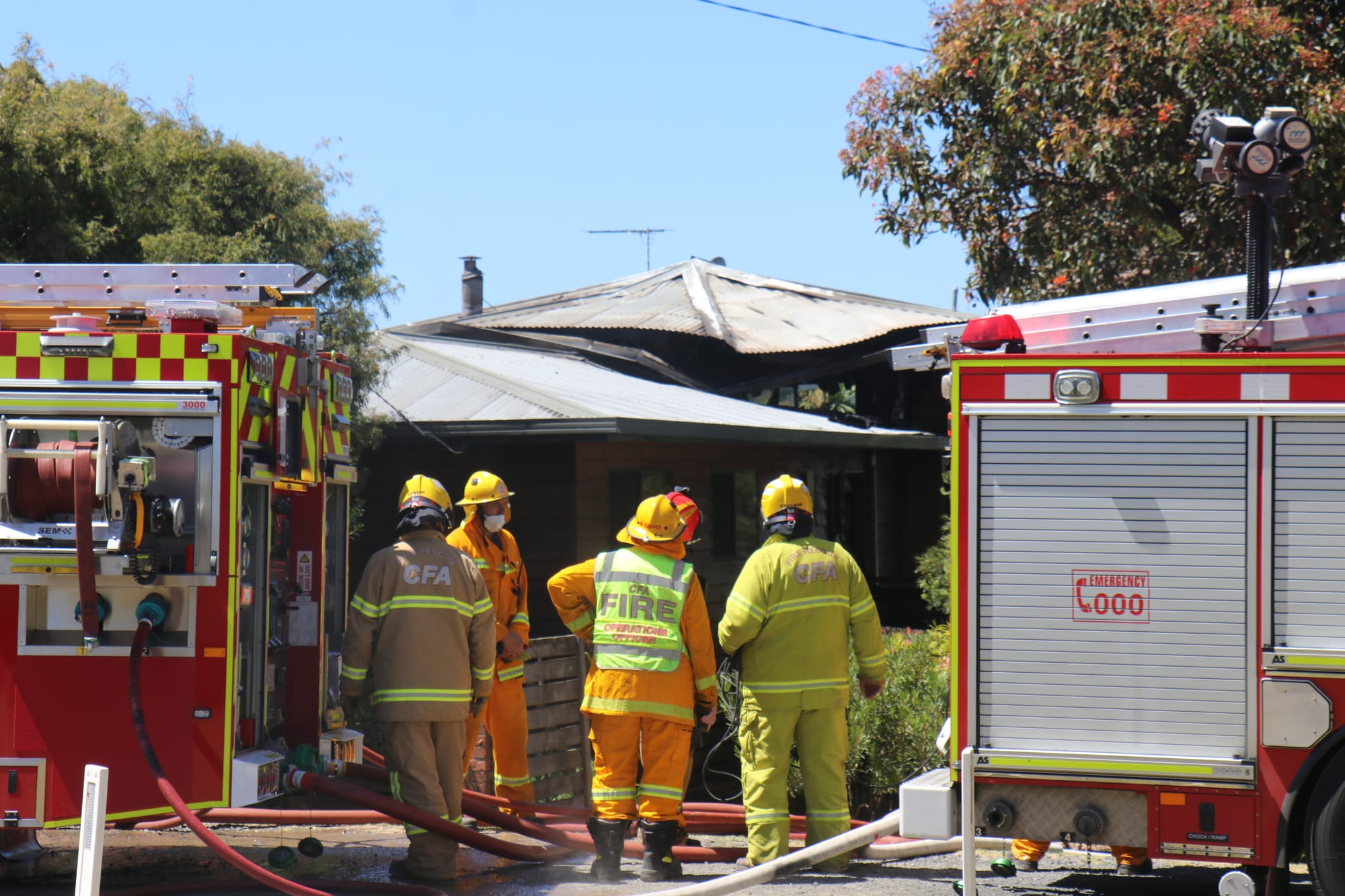 House fully engulfed in Smiths Beach