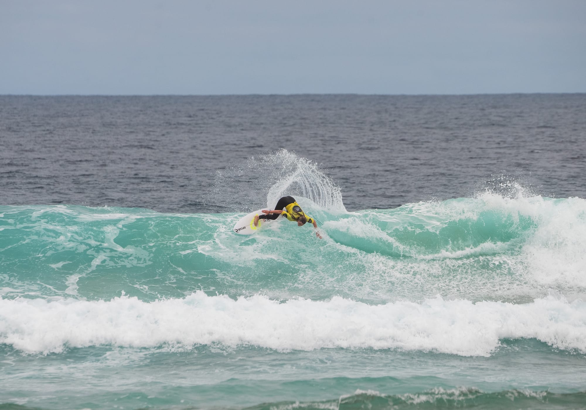 Ava Holland (Mornington Peninsula) takes top honours at Phillip Island at Round 2 of Vic open series. Photo: Tom Graham / Surfing Victoria.
