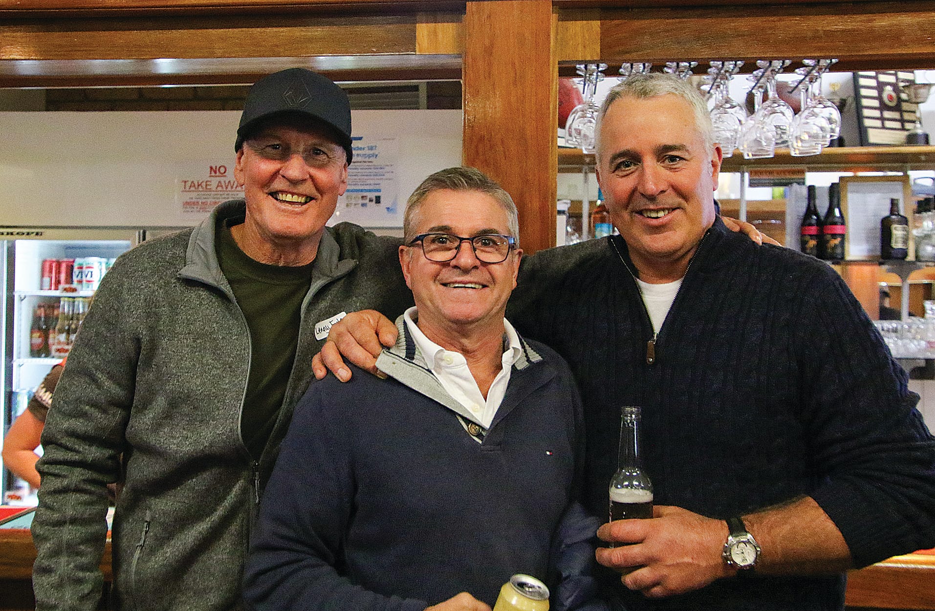 Lenny Foster, Wayne Short and Murray Fowles enjoyed Korumburra-Bena’s Past Players Day.