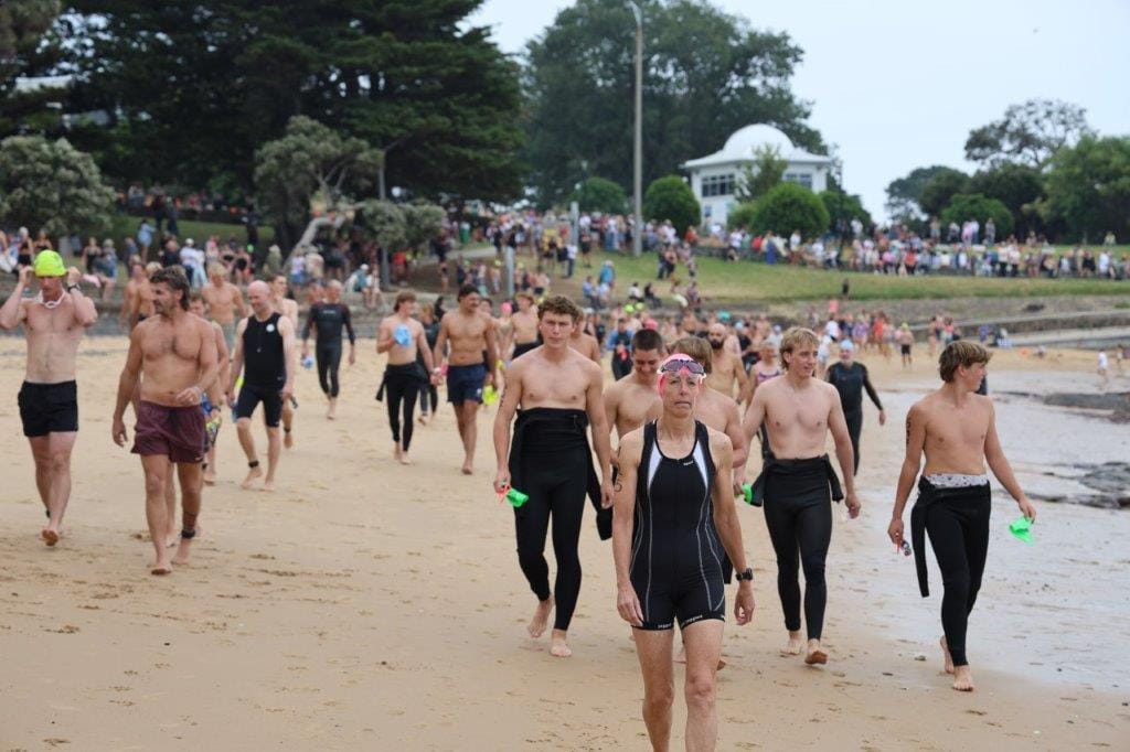 Competitors in the Cowes Classic head down Cowes main beach, named in the top 10 beaches in Australia at the weekend by Tourism Australia.