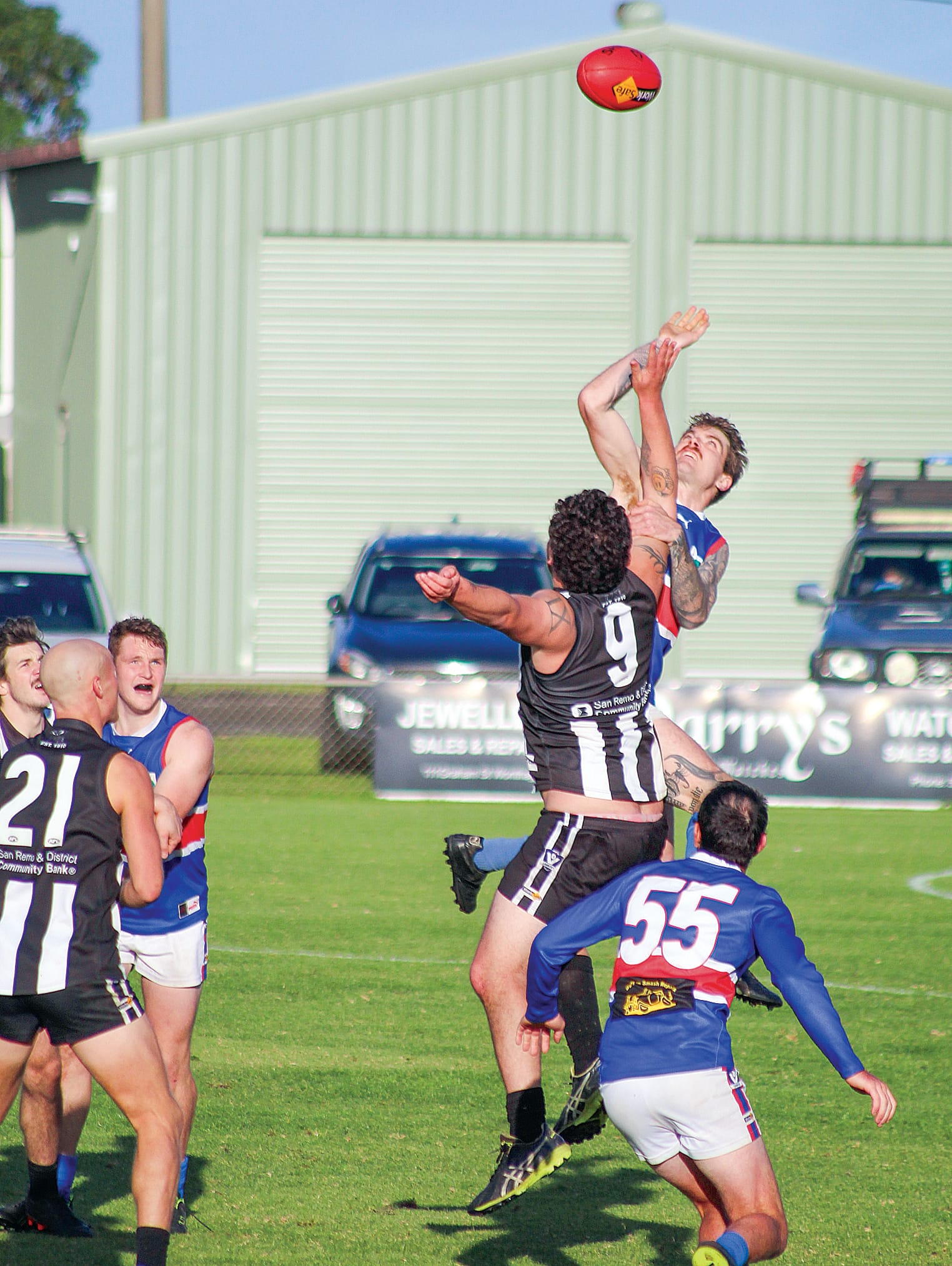 Dalyston’s Joe Alexander contends in the ruck. Photo: Michelle Chisholm