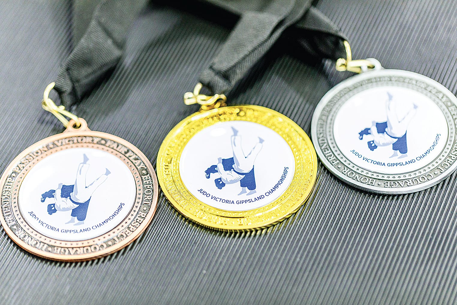 Some of the medals on offer for the lucky competitors.