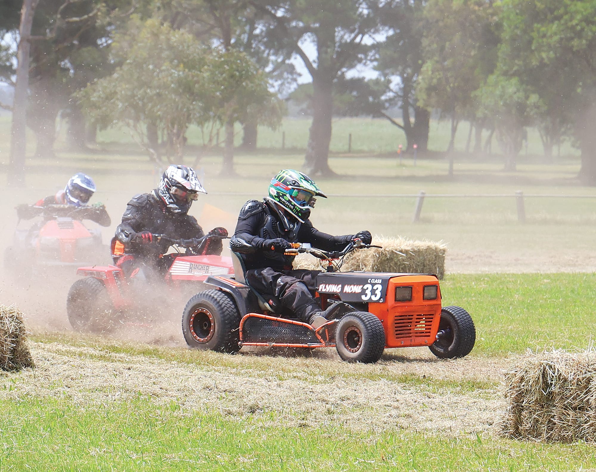 More of the action from Saturday’s lawnmower racing at Welshpool.