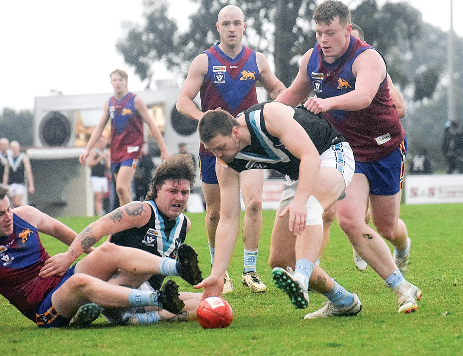 Jakeb Thomas goes to collect a ground ball for Wonthaggi in the match against Moe at Ted Summerton Reserve. Photo: Liam Durkin.
