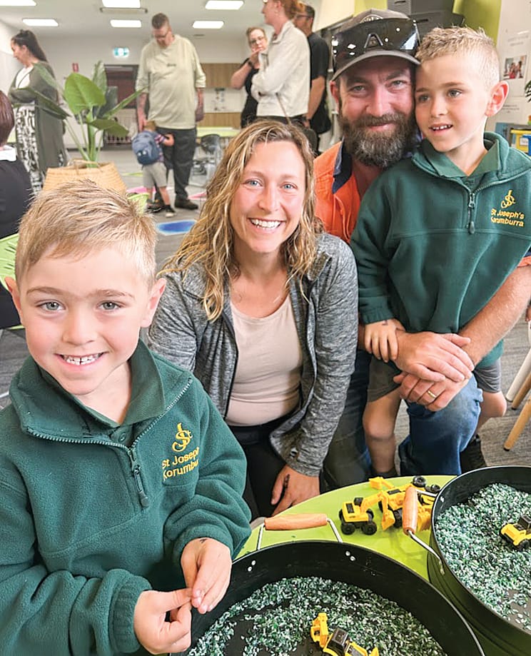 Ted was already getting started on his first day of school with his brother Eli, mum, Melissa and dad, Luke at St. Joseph’s Primary School, Korumburra.
