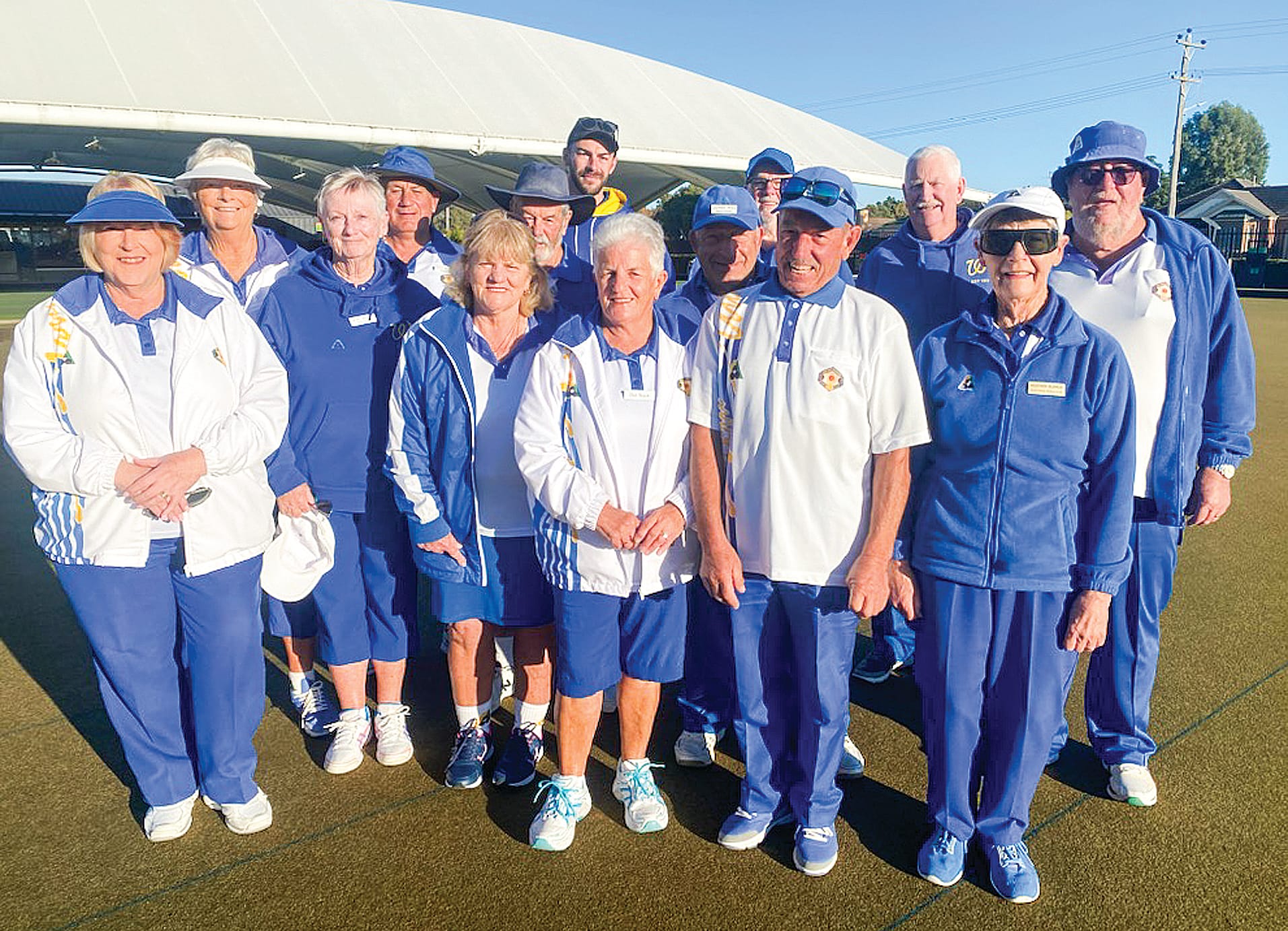 This proud team represented the Wonthaggi Bowls Club at the State Championships in Moama recently.