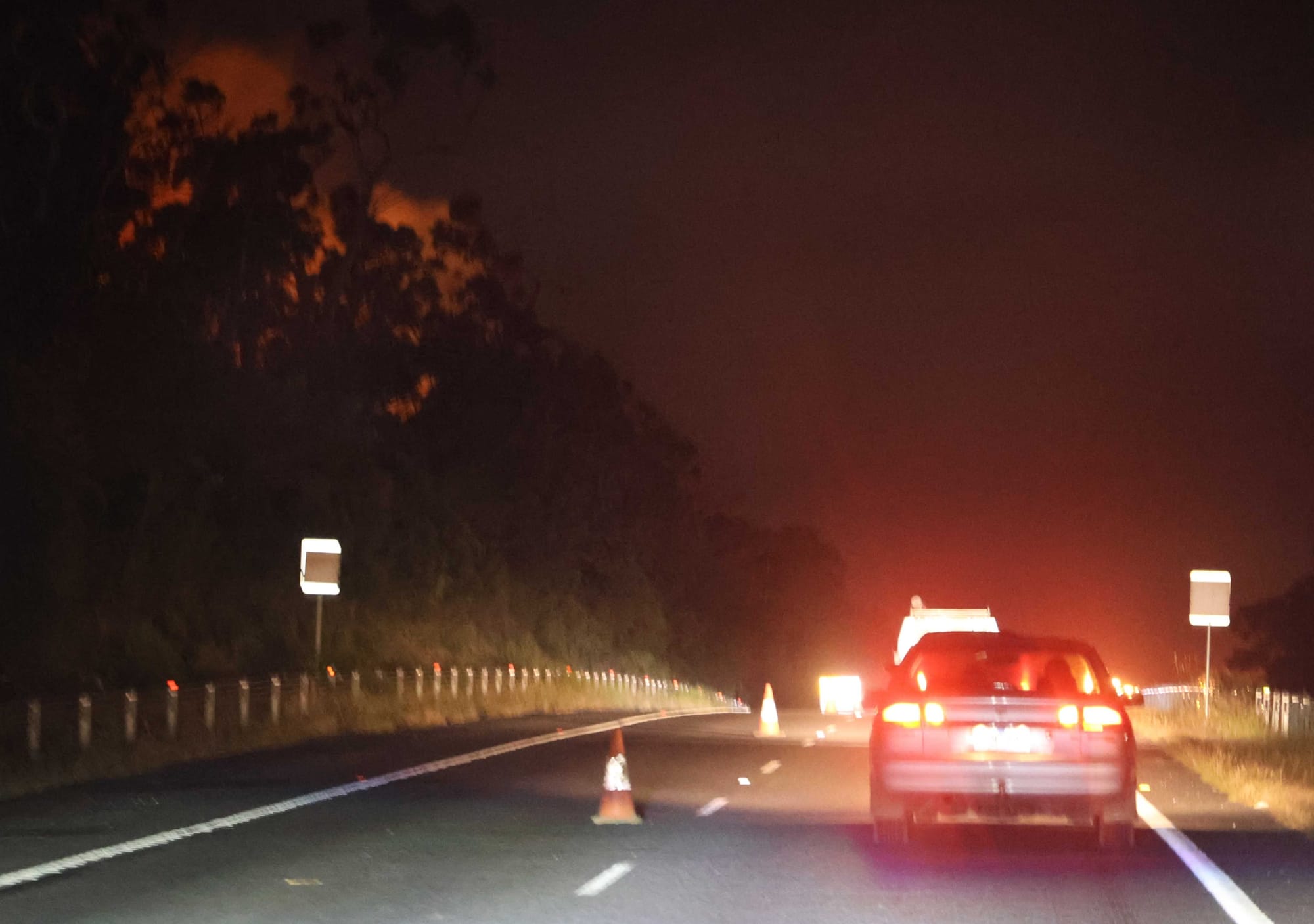Bass Highway reopens to traffic after fire downgrade
