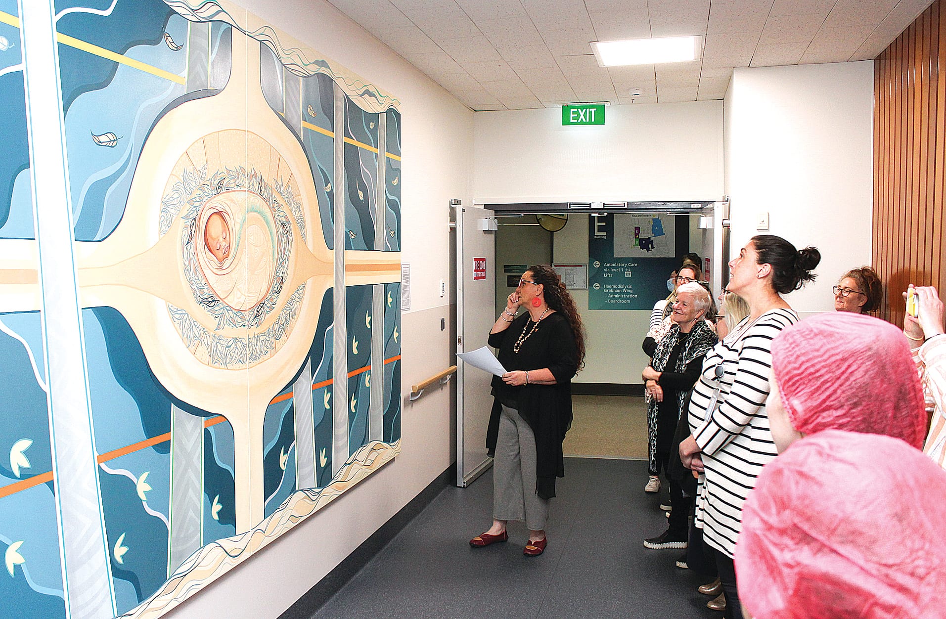 Artist Aunty Patrice Mahoney OAM speaks about the story behind the artwork she created and that is now on display outside Maternity at Wonthaggi Hospital.