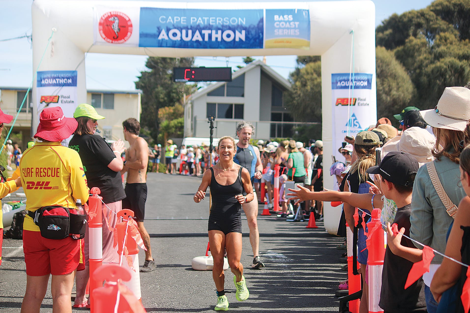 Alice Baquie finished fourth overall and first for the females in the aquathon. ob45_0325