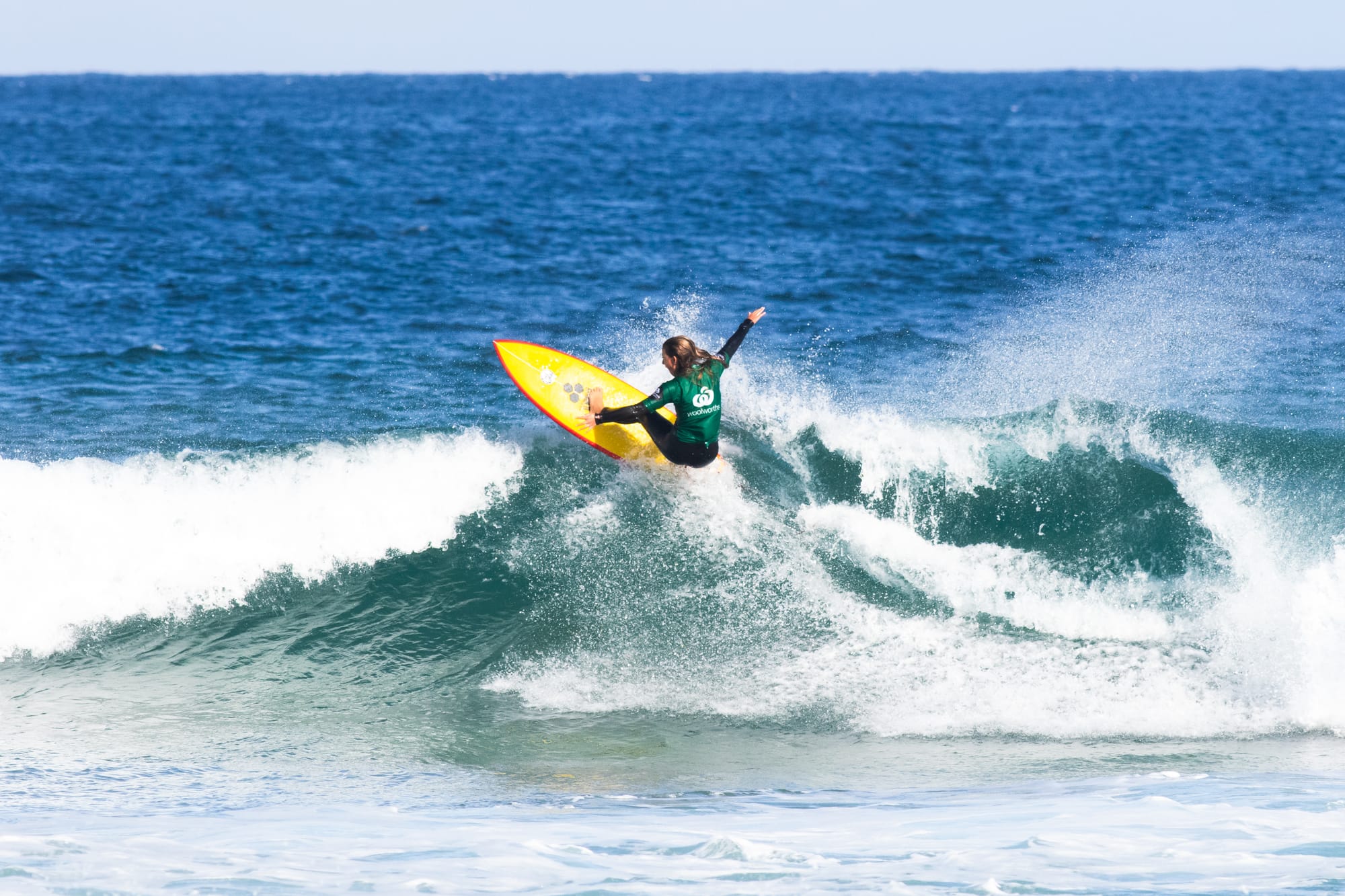 U16 Girls 3rd place: Evie Lutz (Cowes), 4.87. Photo Credit: Noah Clifford / Surfing Victoria