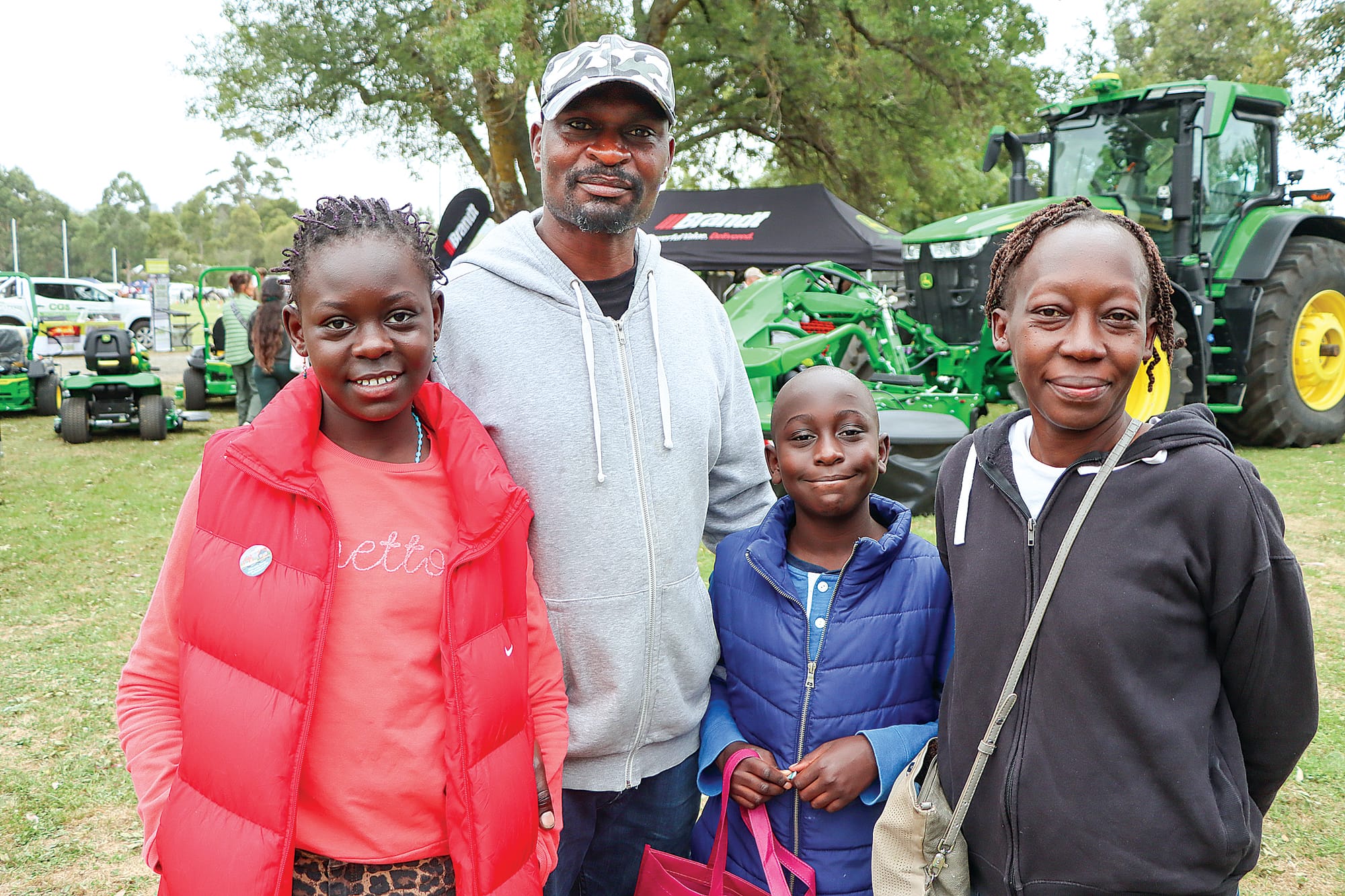 Jean, Cliff, Gian and Lillian Charana of Toora enjoy the Foster Show. A22_0924
