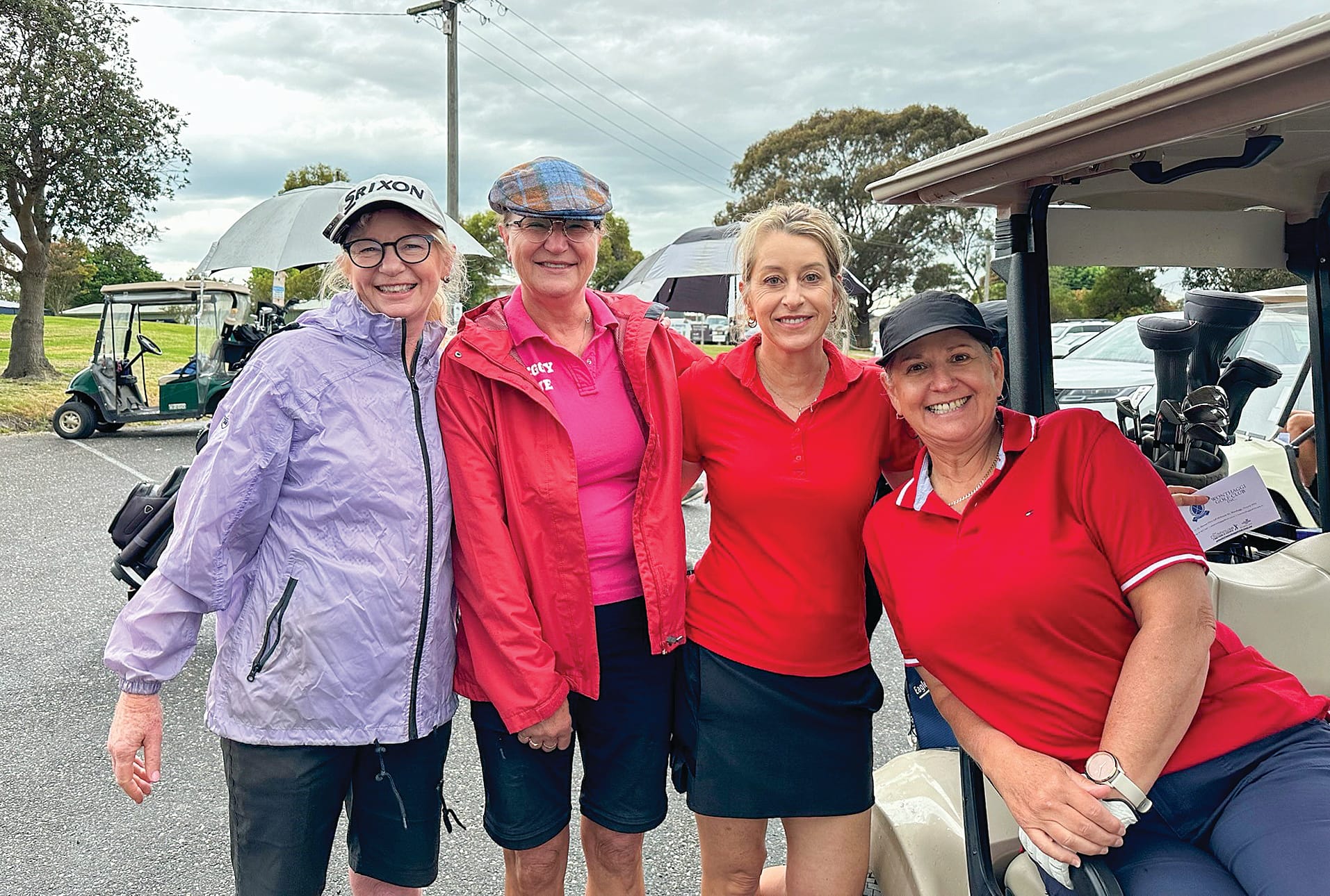 Sharron Pullato, Aileen Huitema, Catherine Bolding and Di Luscombe at the BCH Ball Drop and Ambrose Golf Day.