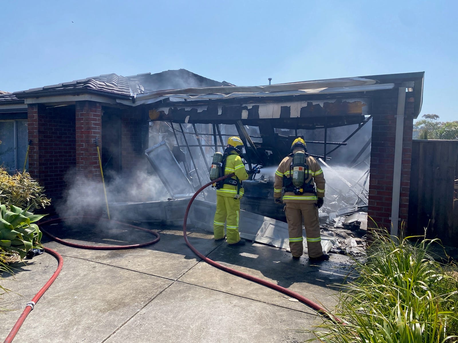 Electrical fire devastates garage in Cowes