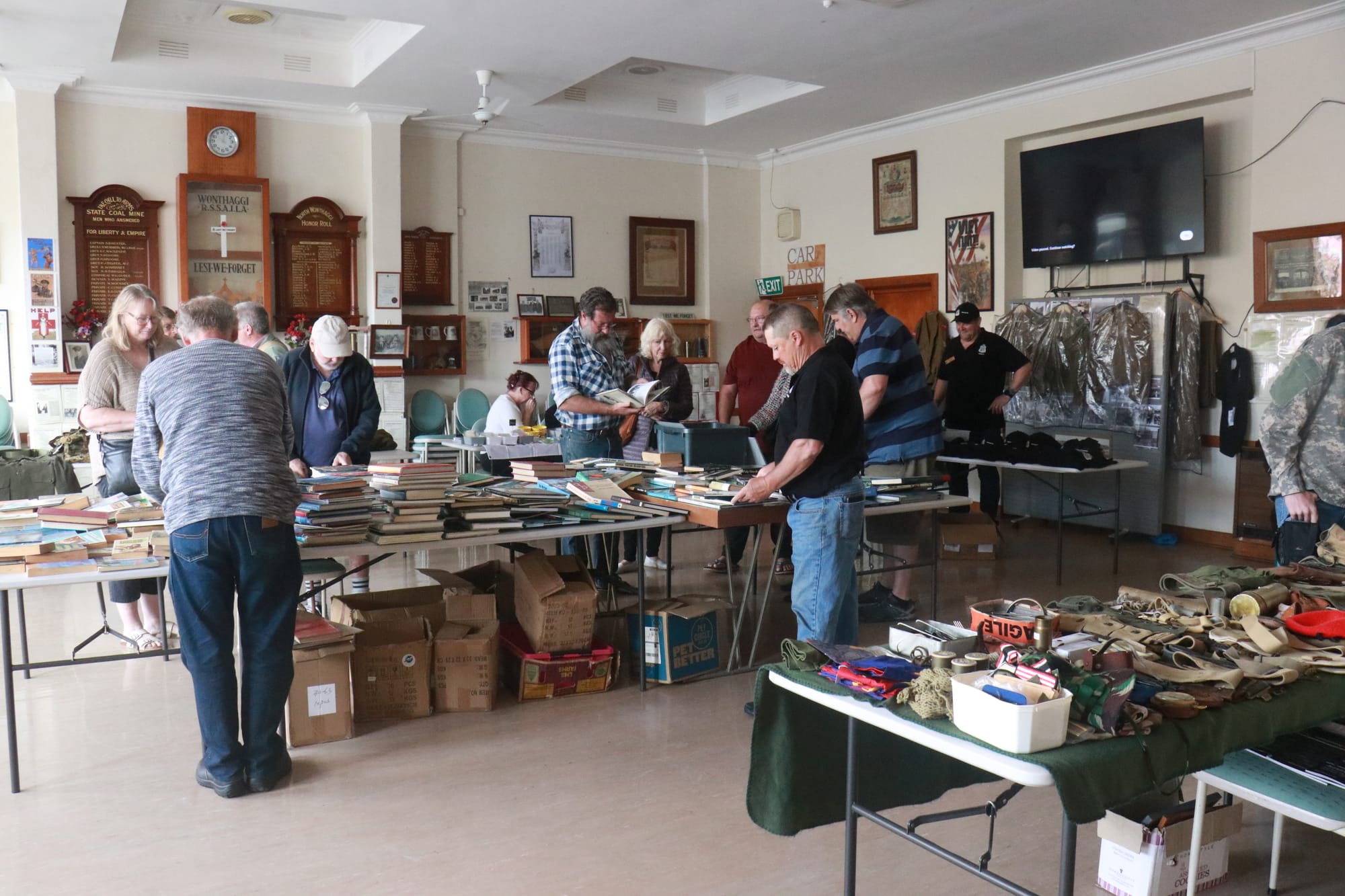 The Wonthaggi RSL swap meet, and market is on until 2pm today (January 27) displaying a vast collection of military pieces. 