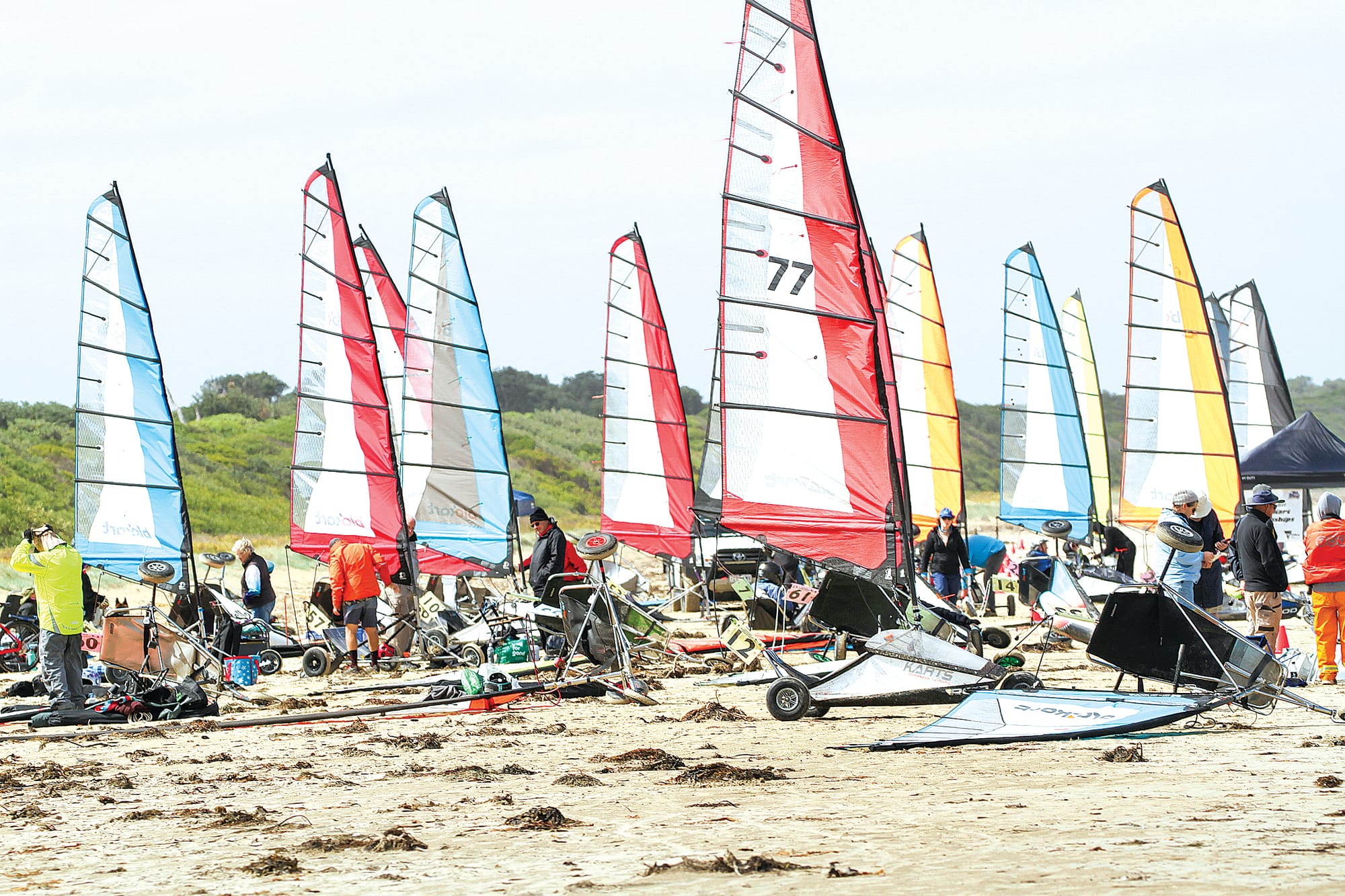 Thrilling Australian blokart championships at Waratah Bay