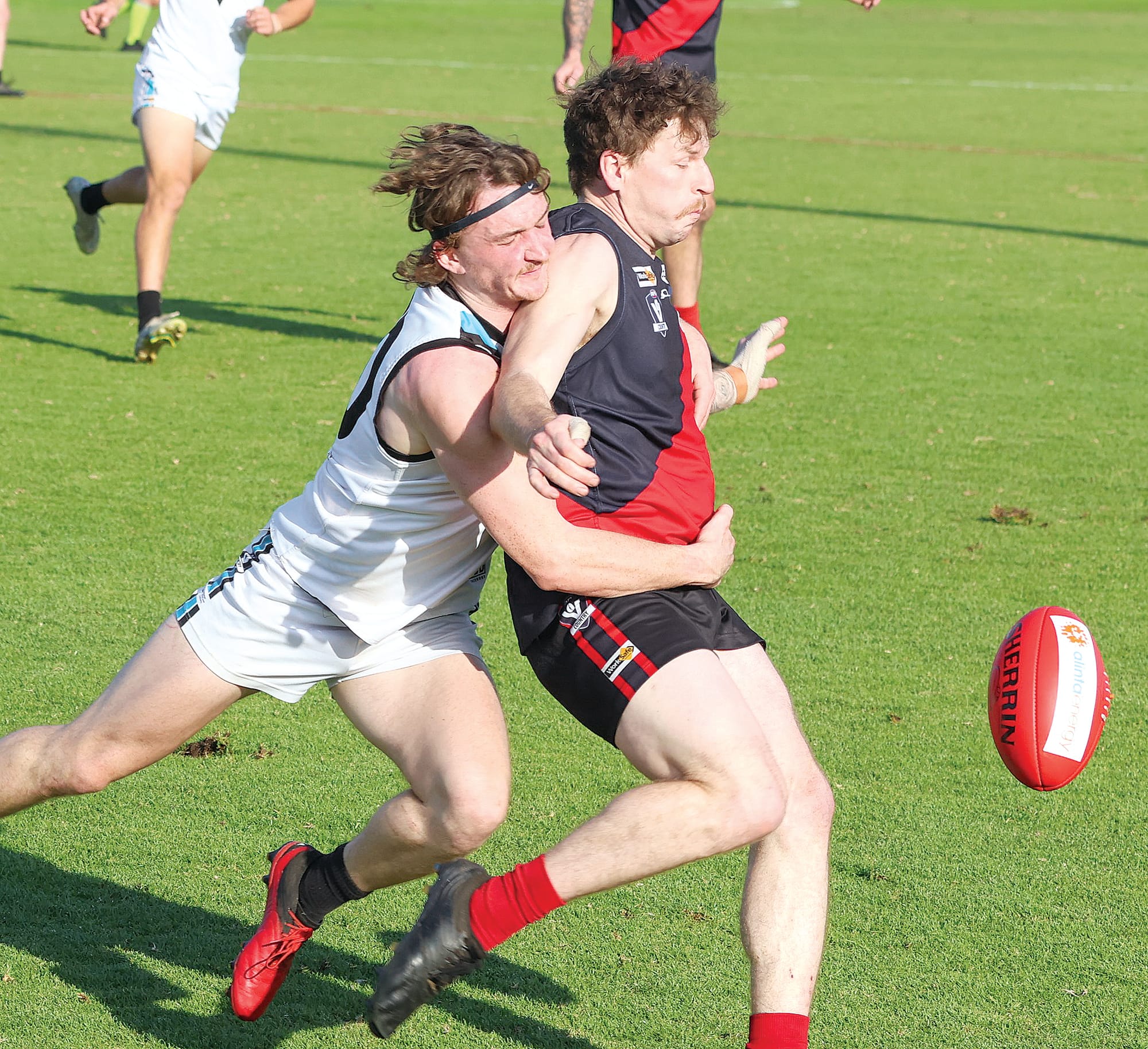 Harry Dawson earned a free kick for this tackle in the second quarter.
