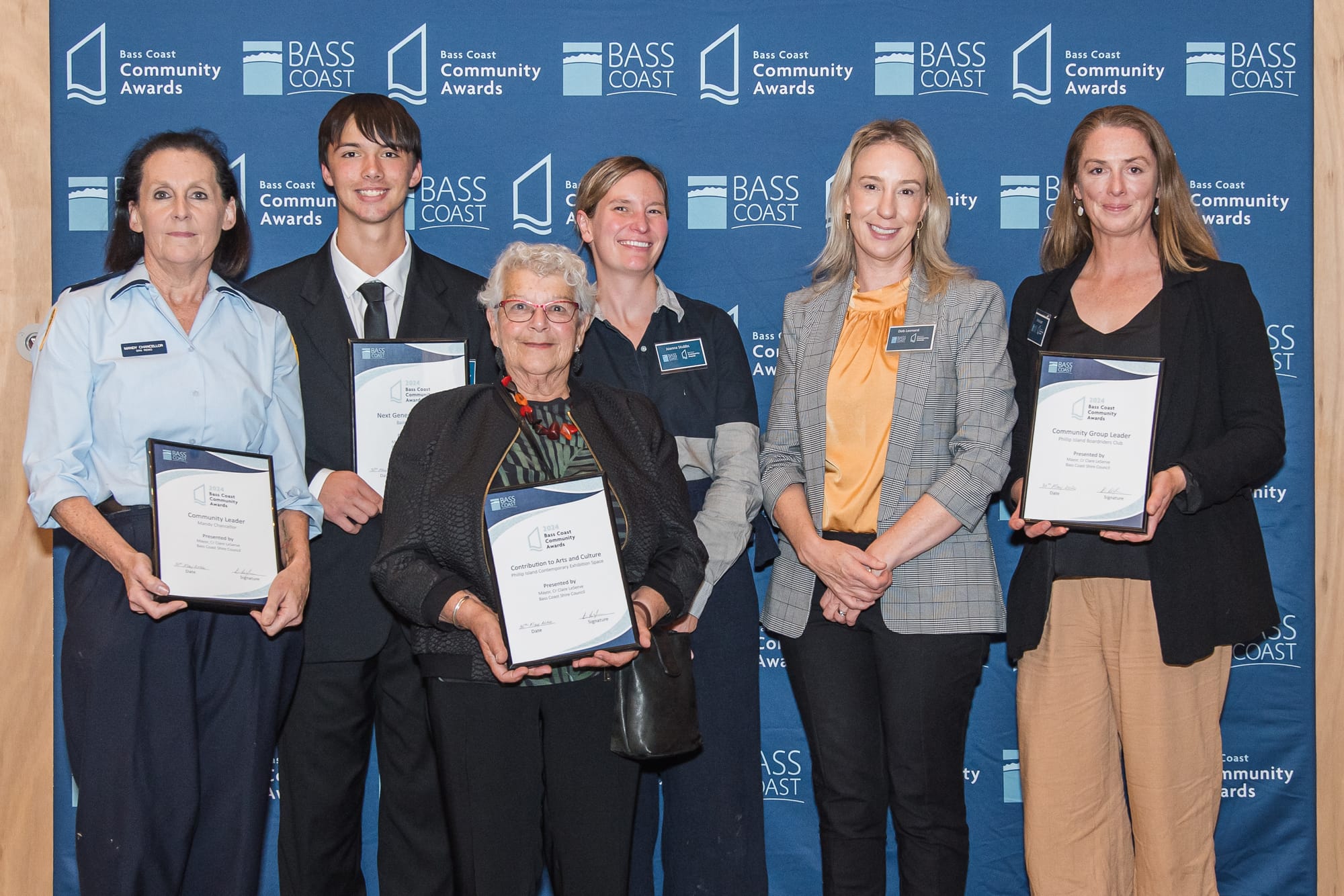 The winners of the 2024 Bass Coast Community Awards. Photo: Lisa Burge Photography