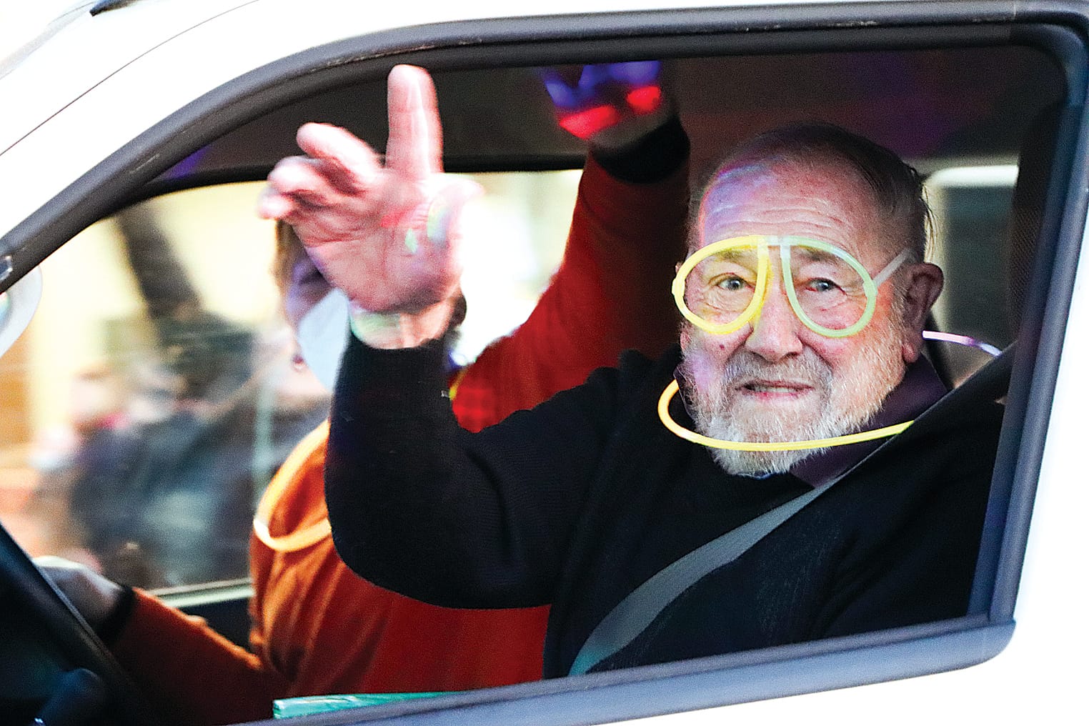 Residents of Calvary Strzelecki House participated in the action on Saturday evening, dressed in glow sticks and travelling in their van with their lantern tied to the roof.