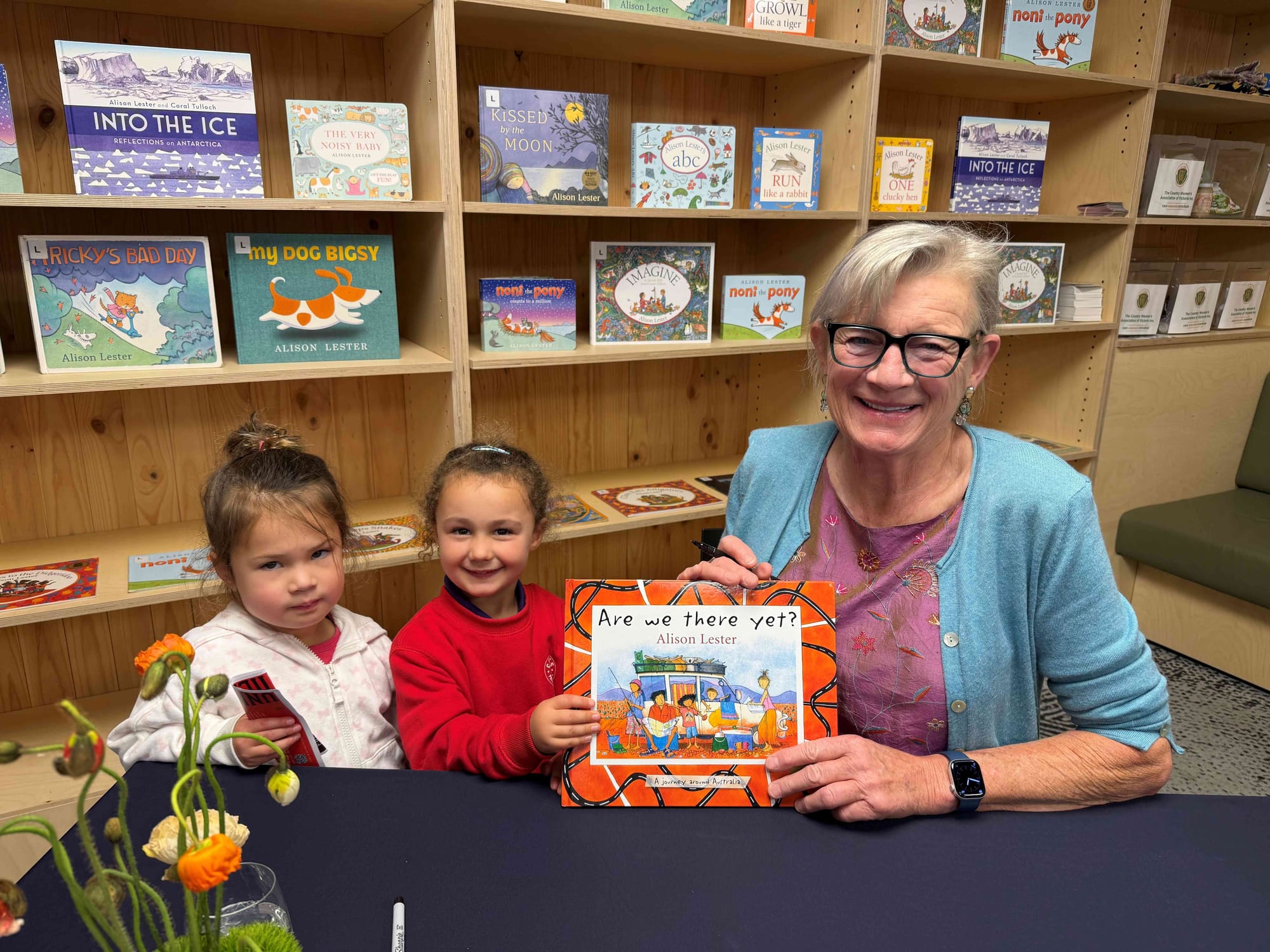 Queued out the door at Alison Lester’s book signing