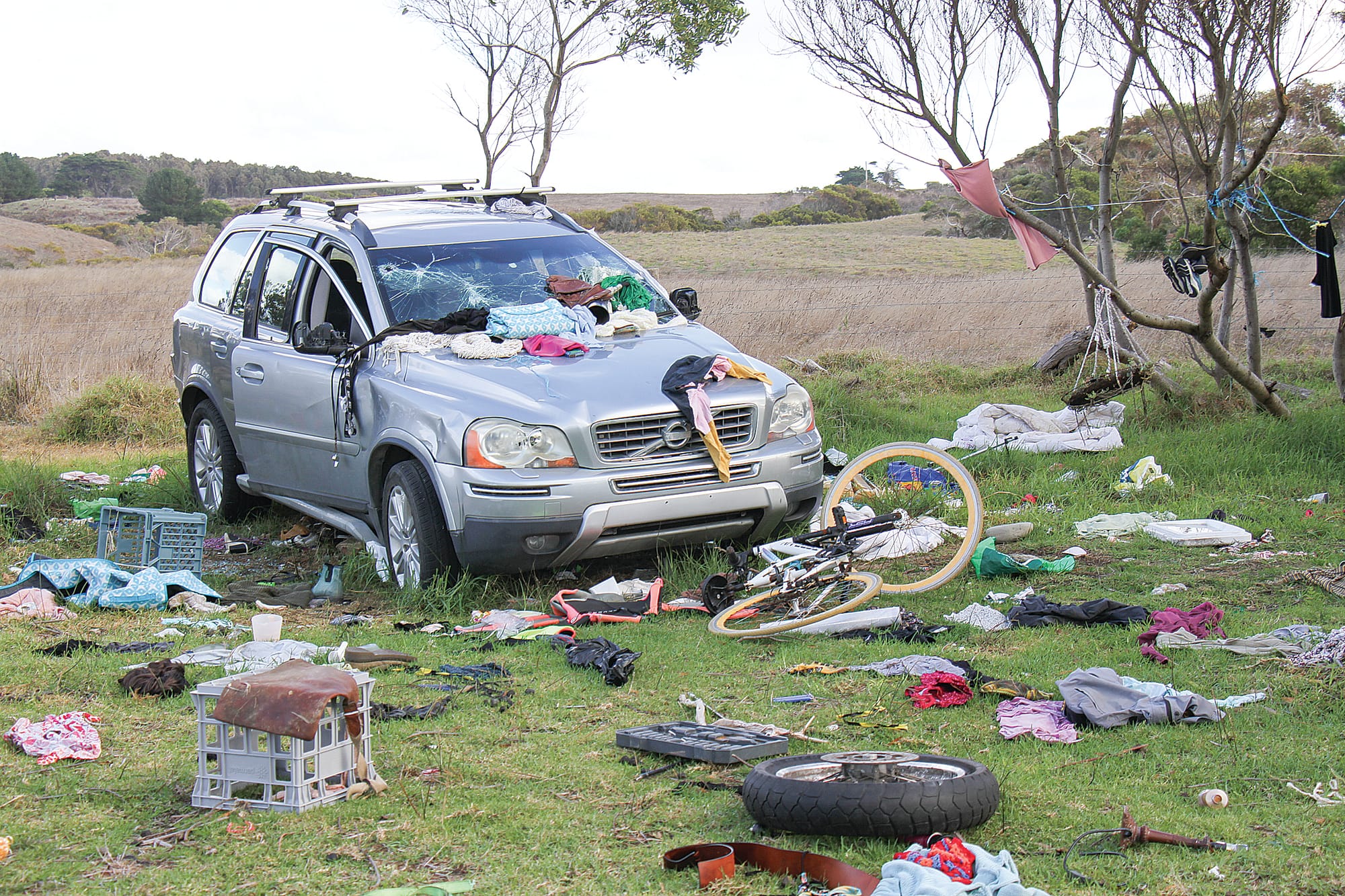 The abandoned campsite opposite The Caves at Inverloch hass been left in an absolute mess by squatters. 