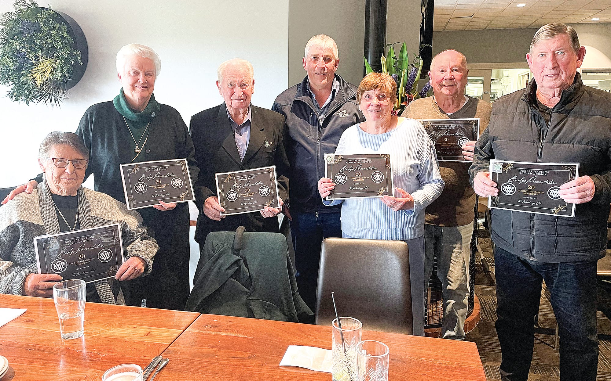 The Wonthaggi Club members recognised for long service
