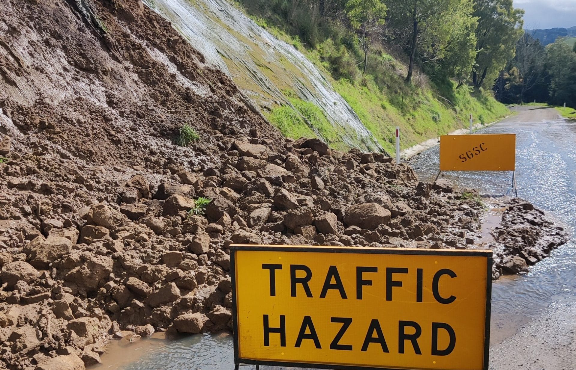 Landslips, road closures follow hills deluge