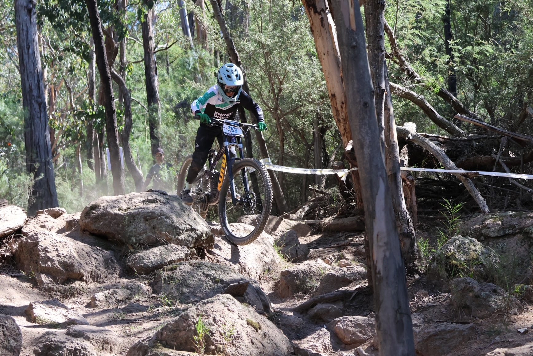 Under 11 Kody Sheers in action at the 2025 Joyride Rookie Cup. 