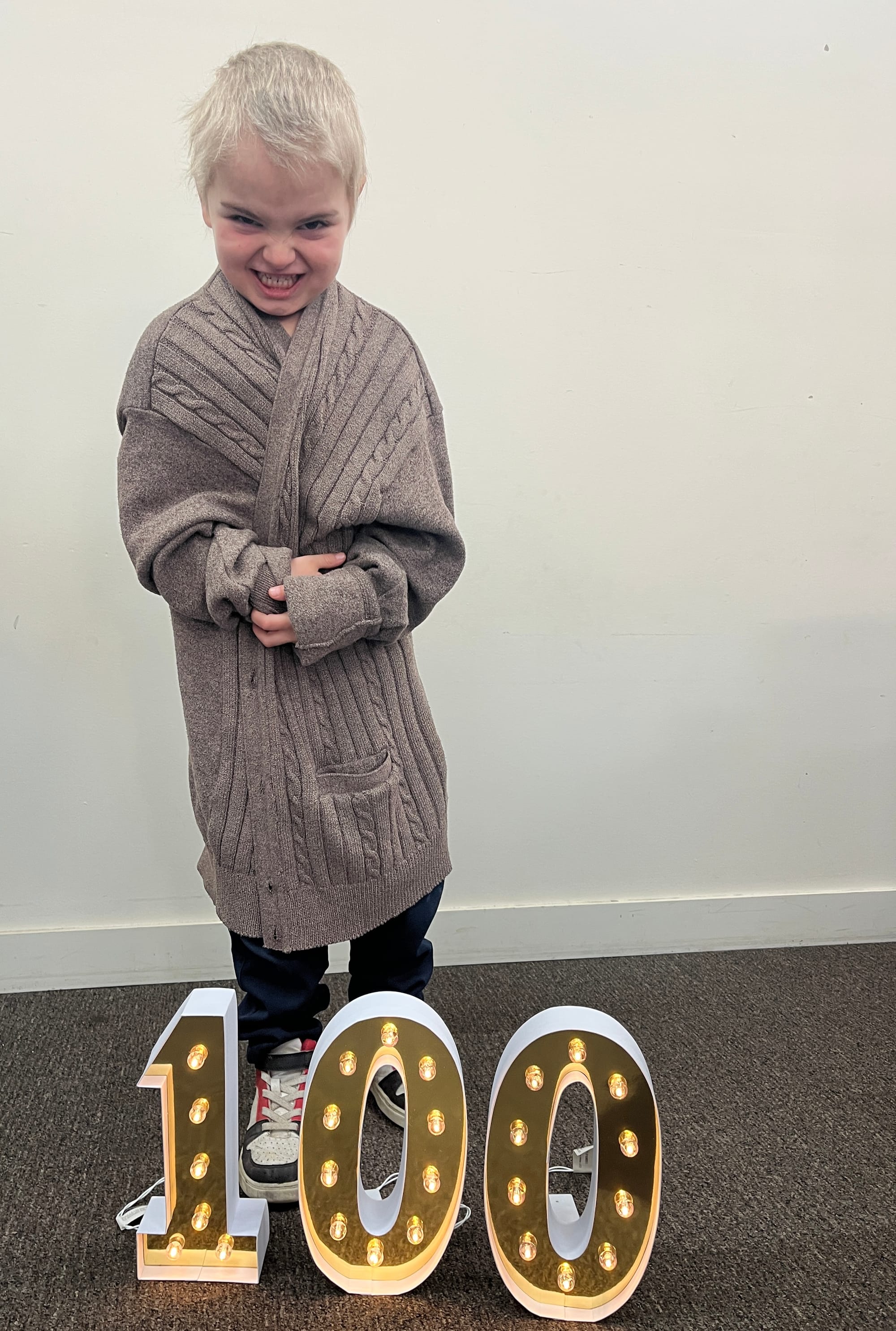 Finn and his best grumpy old person face.