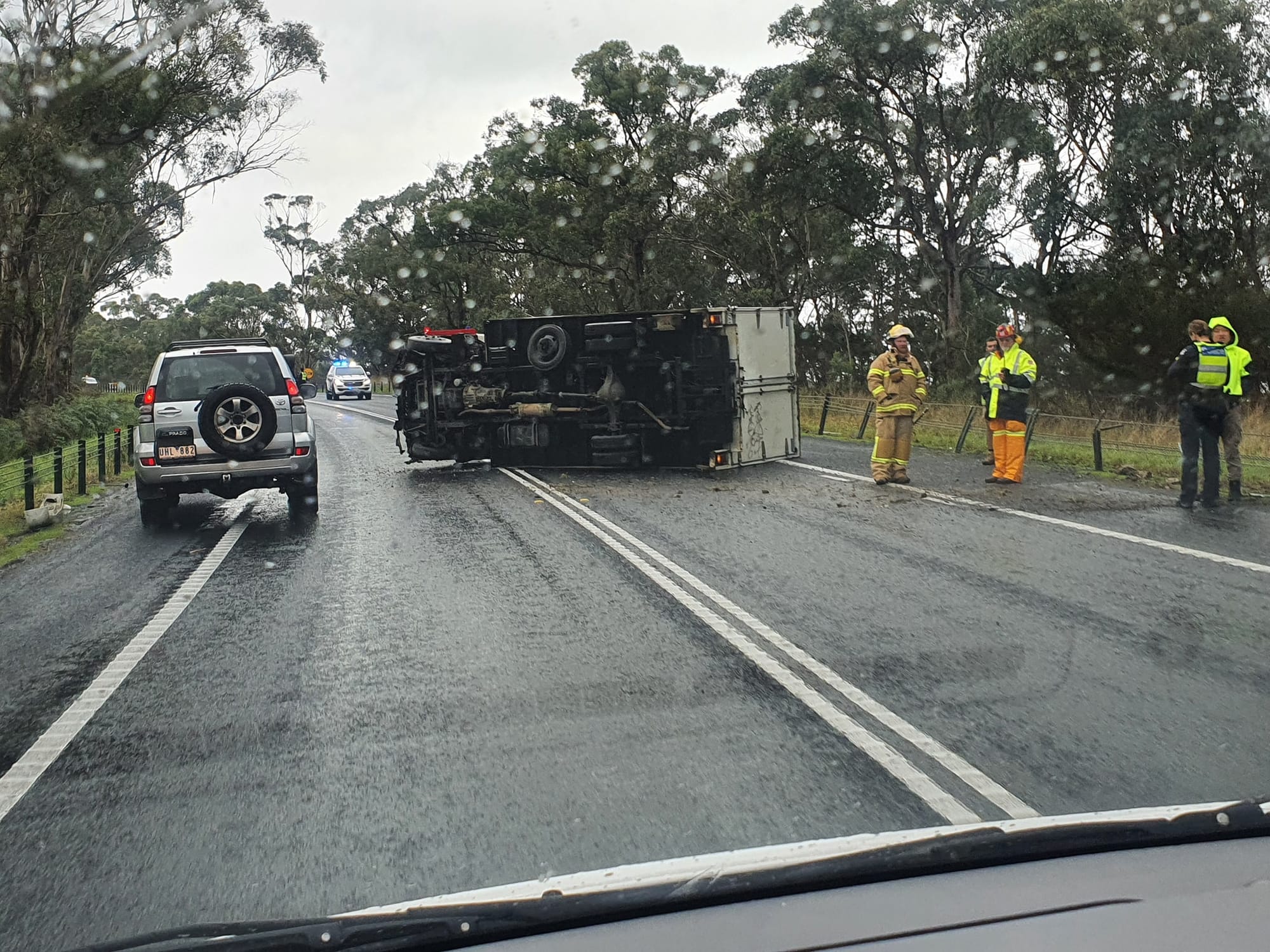 No injuries after truck rollover
