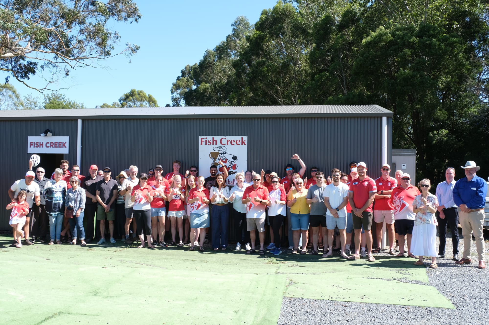 Fish Creek Football and Netball Club Rebuild Committee member, Megan Vuillermin, and the community are thankful to local Liberal candidate for Monash, Mary Aldred and Liberal Senator for Victoria, Senator the Hon Jane Hume for the funding commitment to the club. 
