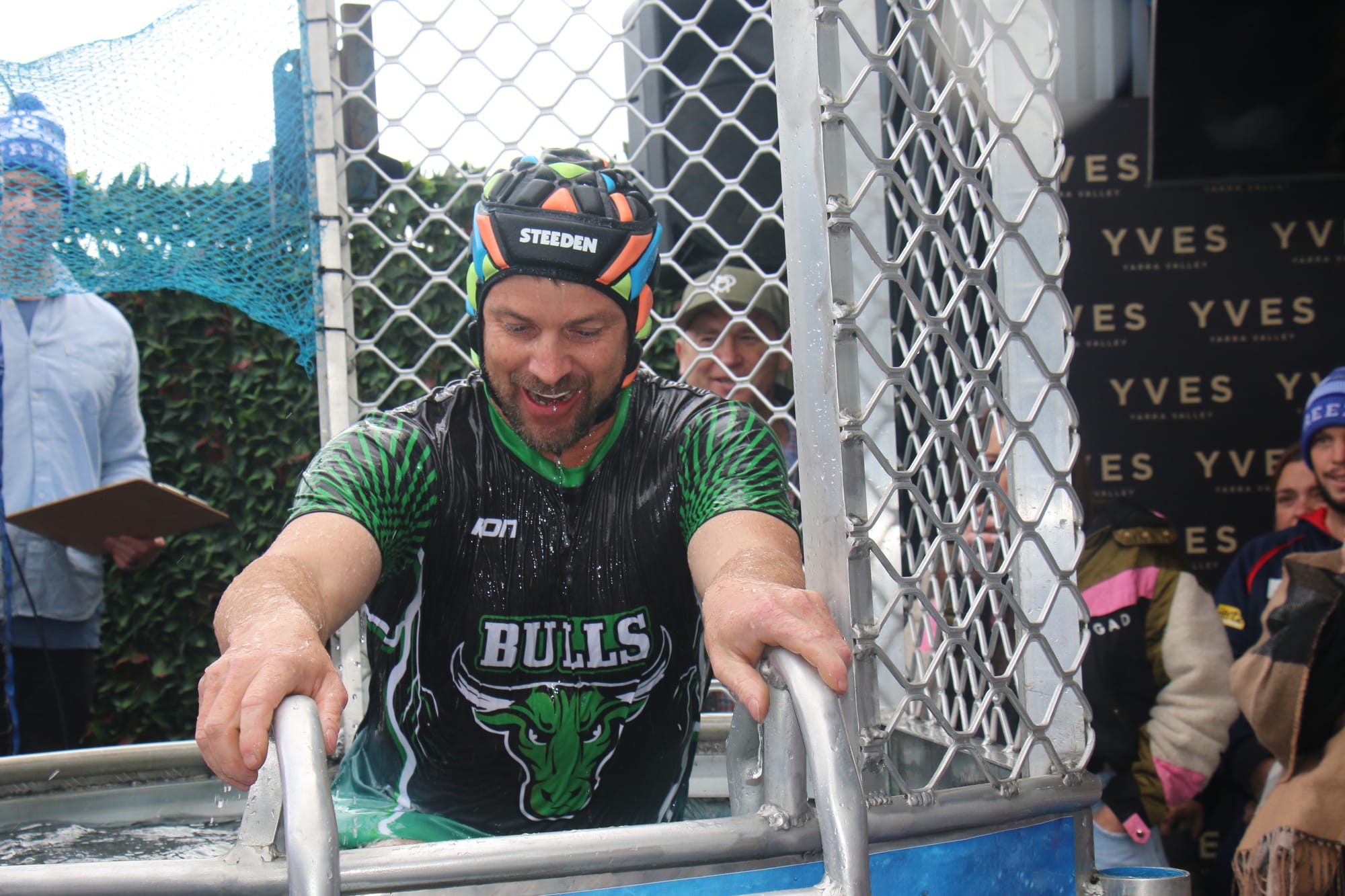 Adam Fisher hit the tank at the Korumburra Middle Hotel supporting the fight against MND. 