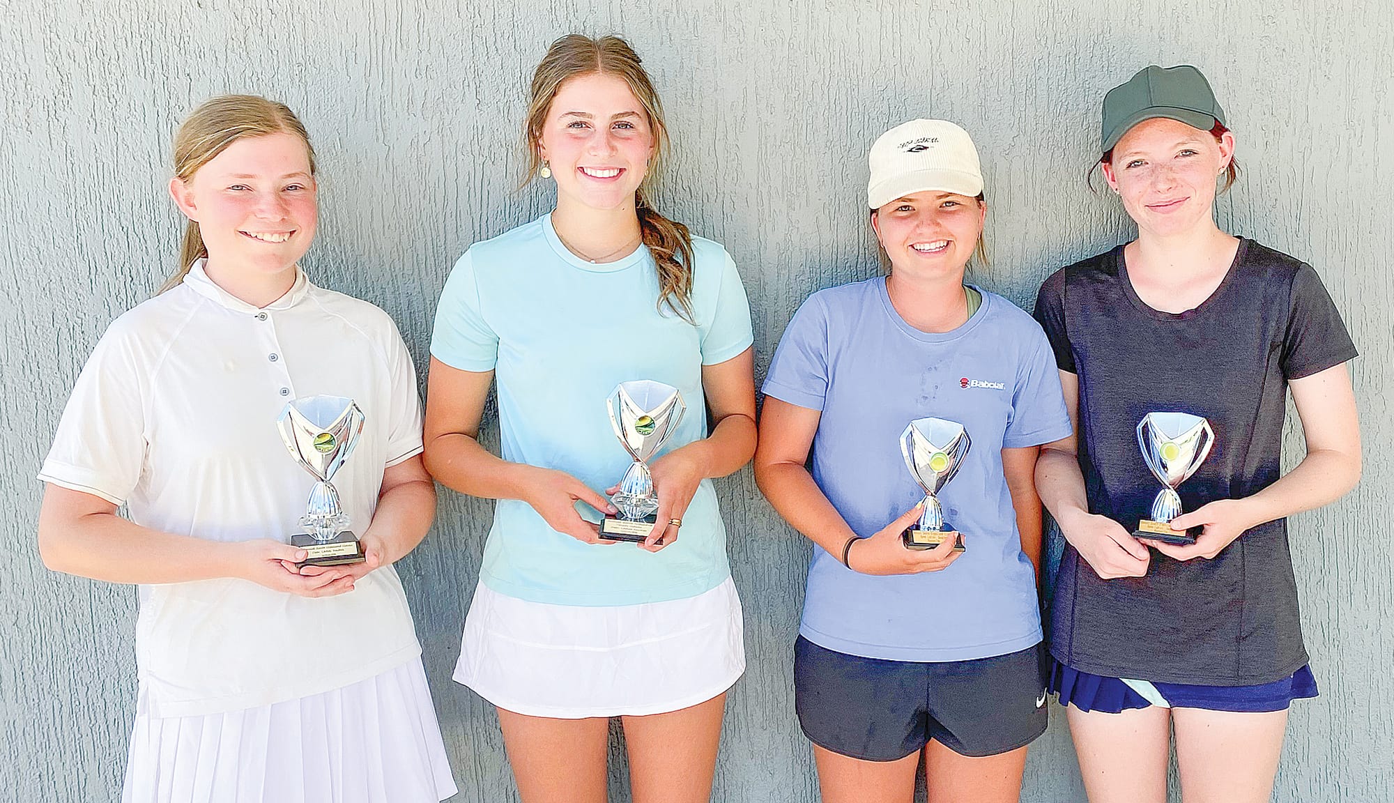 Burra Foods Open ladies doubles: Ella Skelton (Fish Creek) and Mila Cocks (Korumburra) def Sophie Kreutzberger (Leongatha) and Becky Ray (Fish Creek) 6-1.