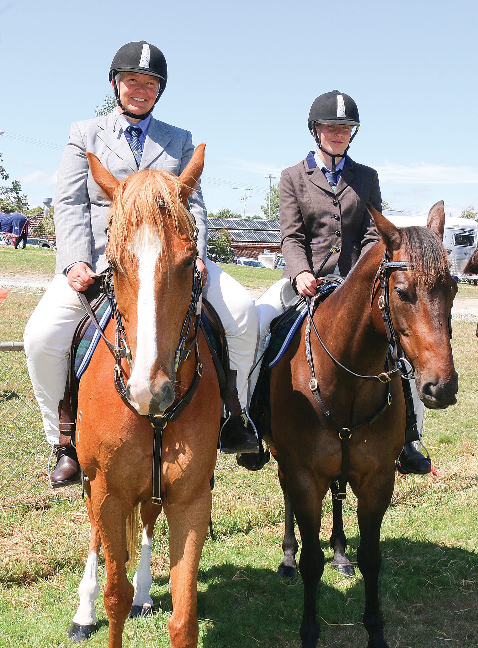 Anna and Mia Duncan with their horses Copper Rocket and Amac Cluey at the Korumburra Show.