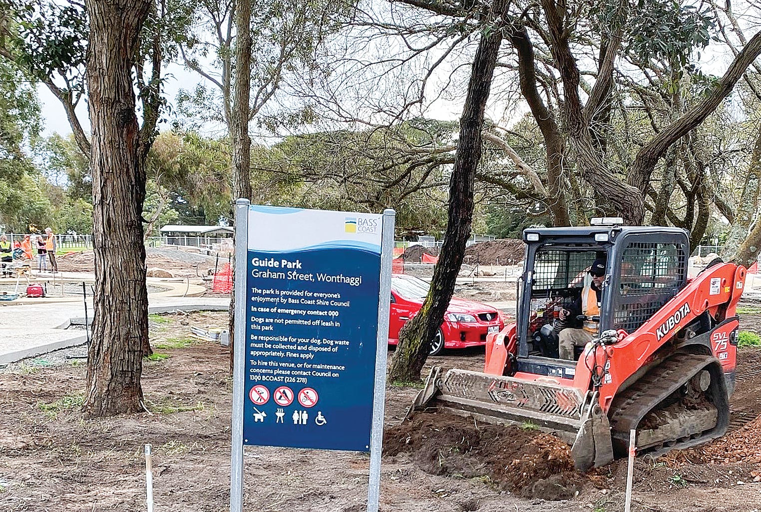 Extensive earthworks have been completed at the Wonthaggi Guide Park clearing the way for a major redevelopment